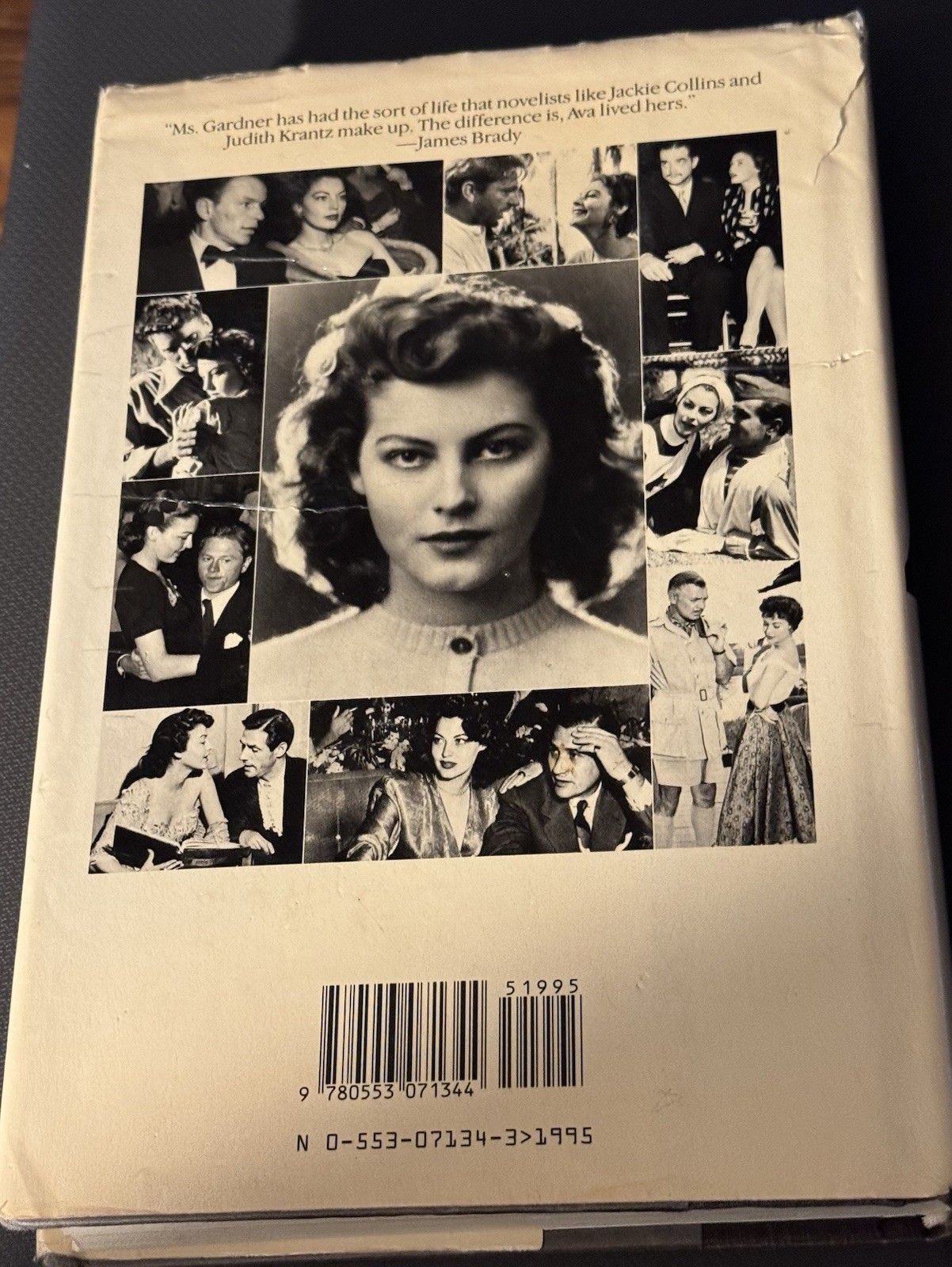 Ava My Story – Ava Gardener 1990 Bantam Books Hardcover, Dust Jacket Good
