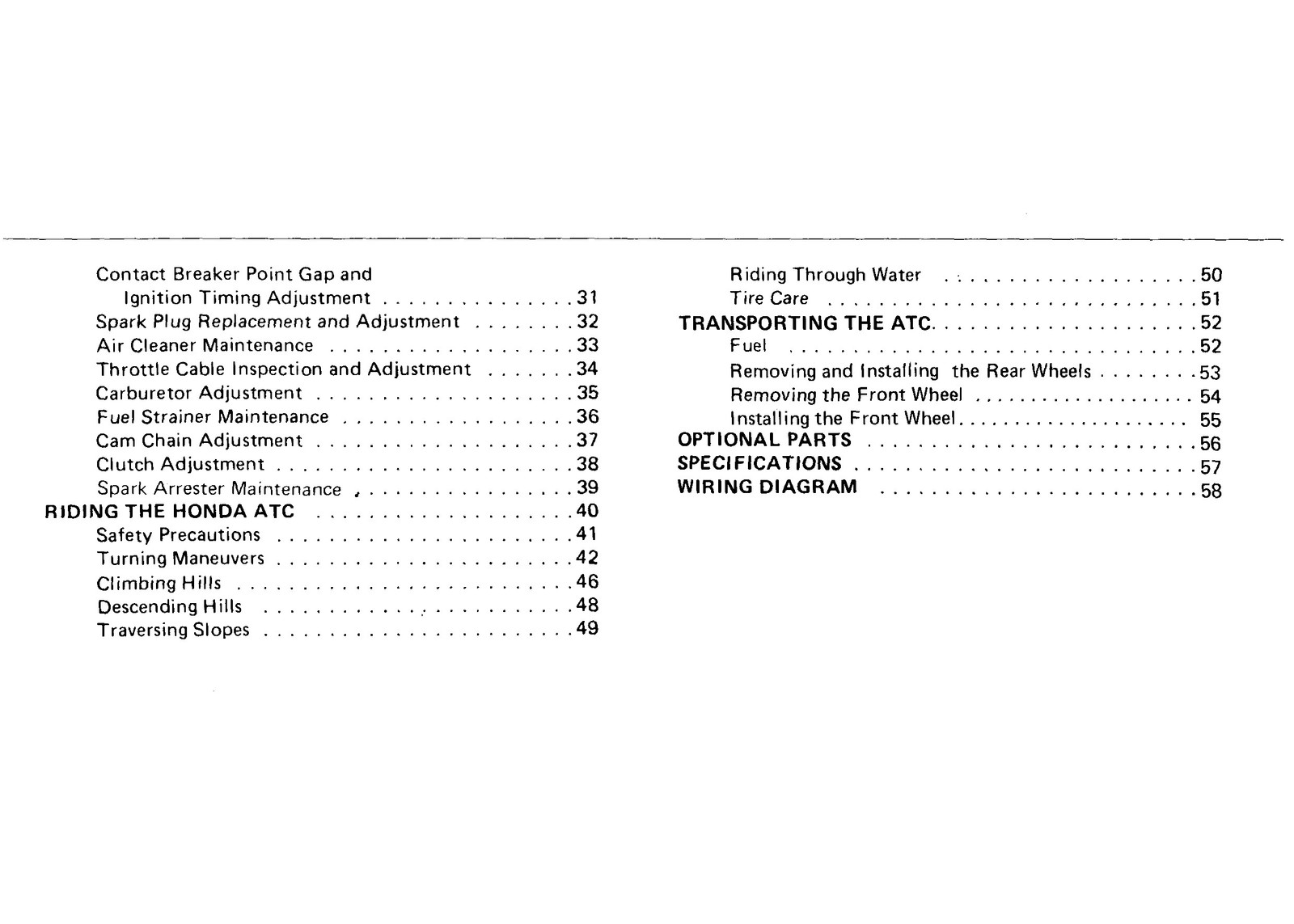 HONDA ATC70 All-Terrain Cycle Owners Manual 1982 – WIRE BOUND – TOUGH COVERS