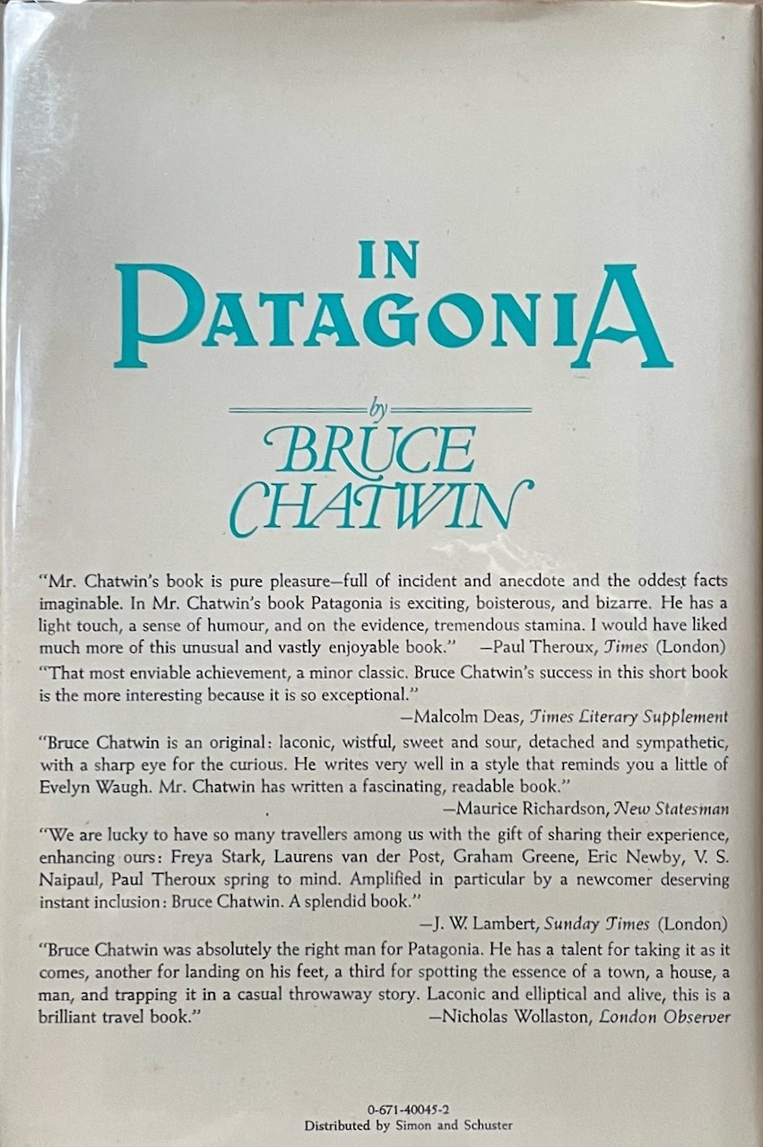In Patagonia / Bruce Chatwin / Summit Books 1977 HC FE later printing