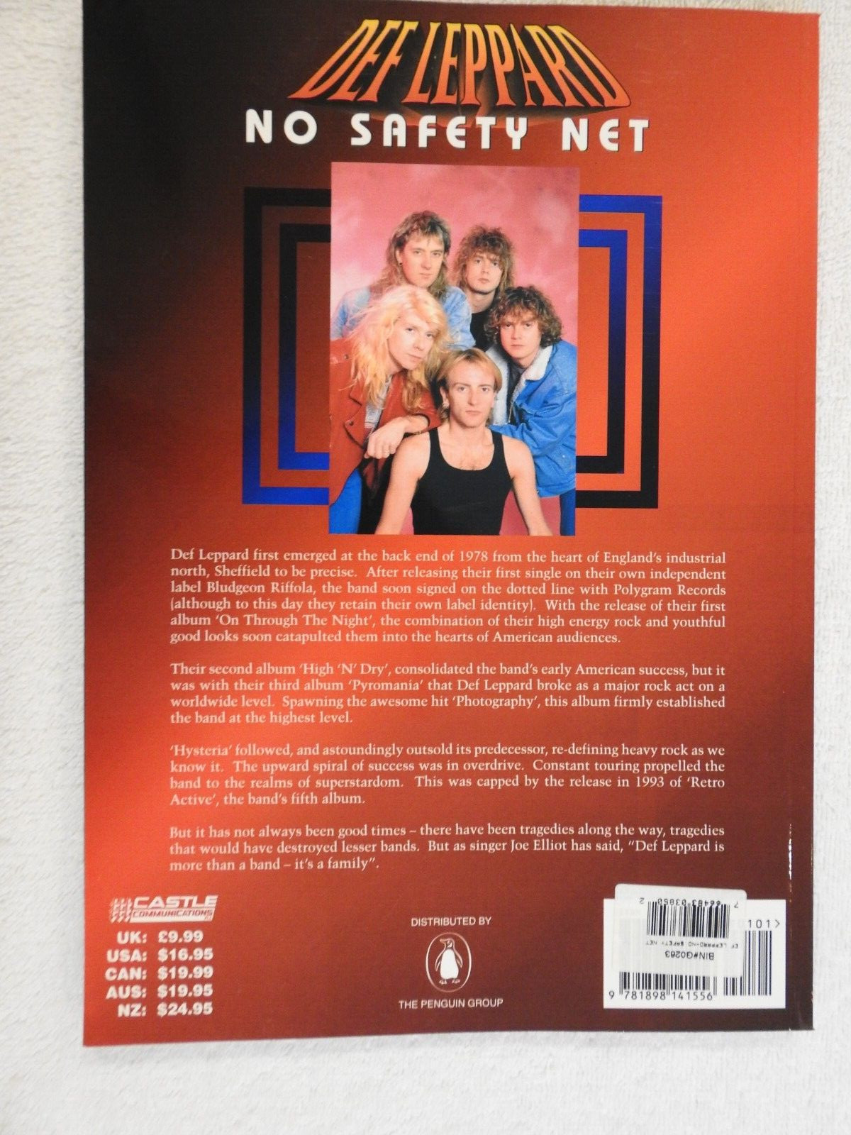 “DEF LEPPARD No Safety Net” by Chris Collingwood BRAND NEW TRADE PAPERBACK!!