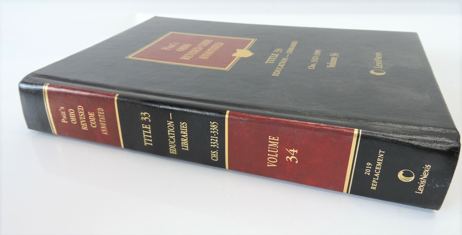 Page’s Ohio Revised Code Annotated Title 33 CHS. 3321-3385 Volume 34 LexisNexis