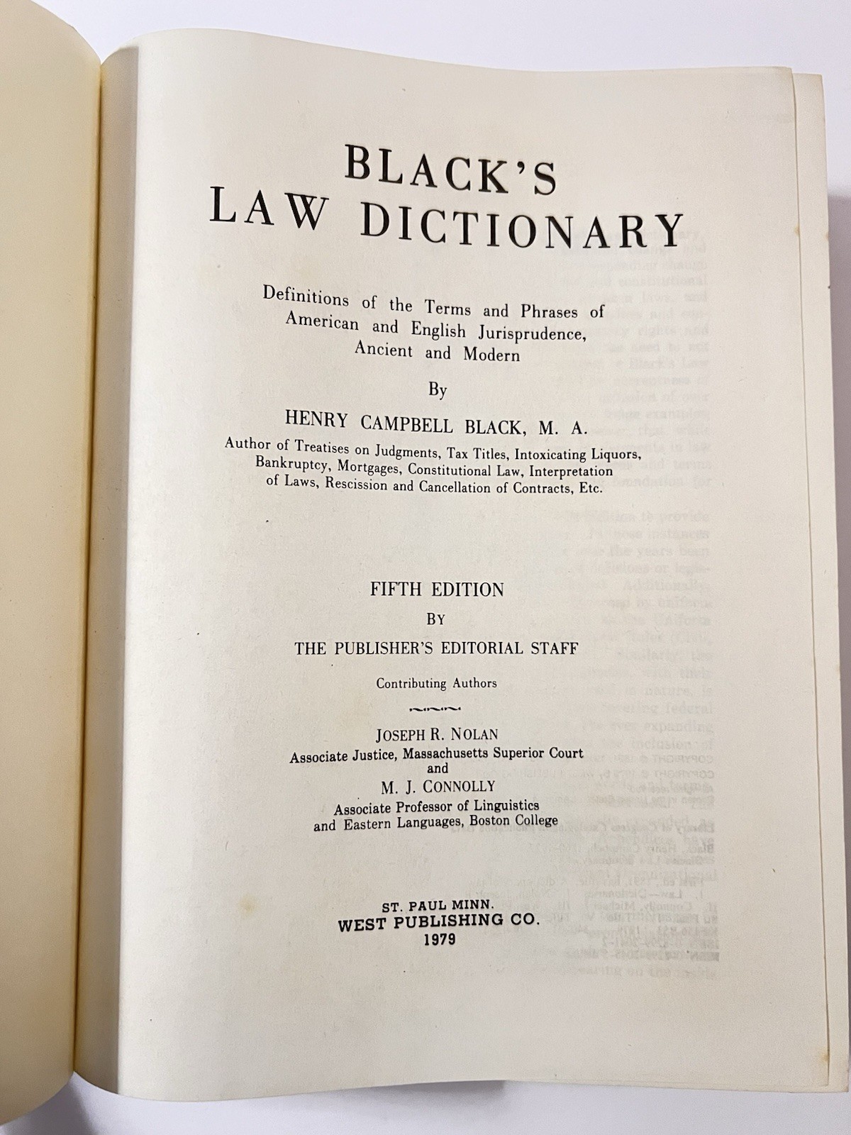 Black’s Law Dictionary by Henry Campbell Black, 1979 (5th Edition)