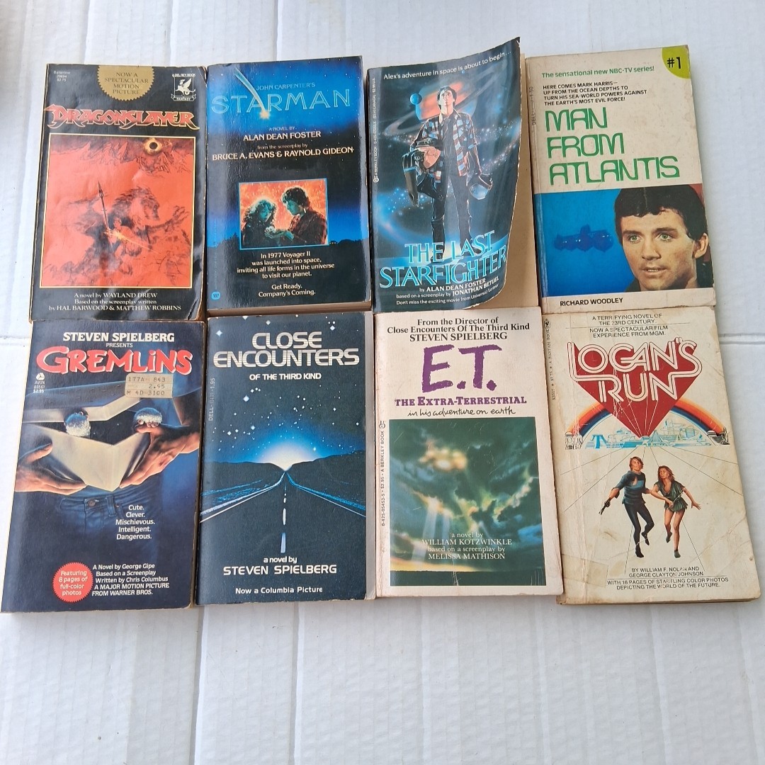 Science Fiction Sci-Fi Fantasy Horror 70’s 80’s Movie Novels Paperback Lot Of 8