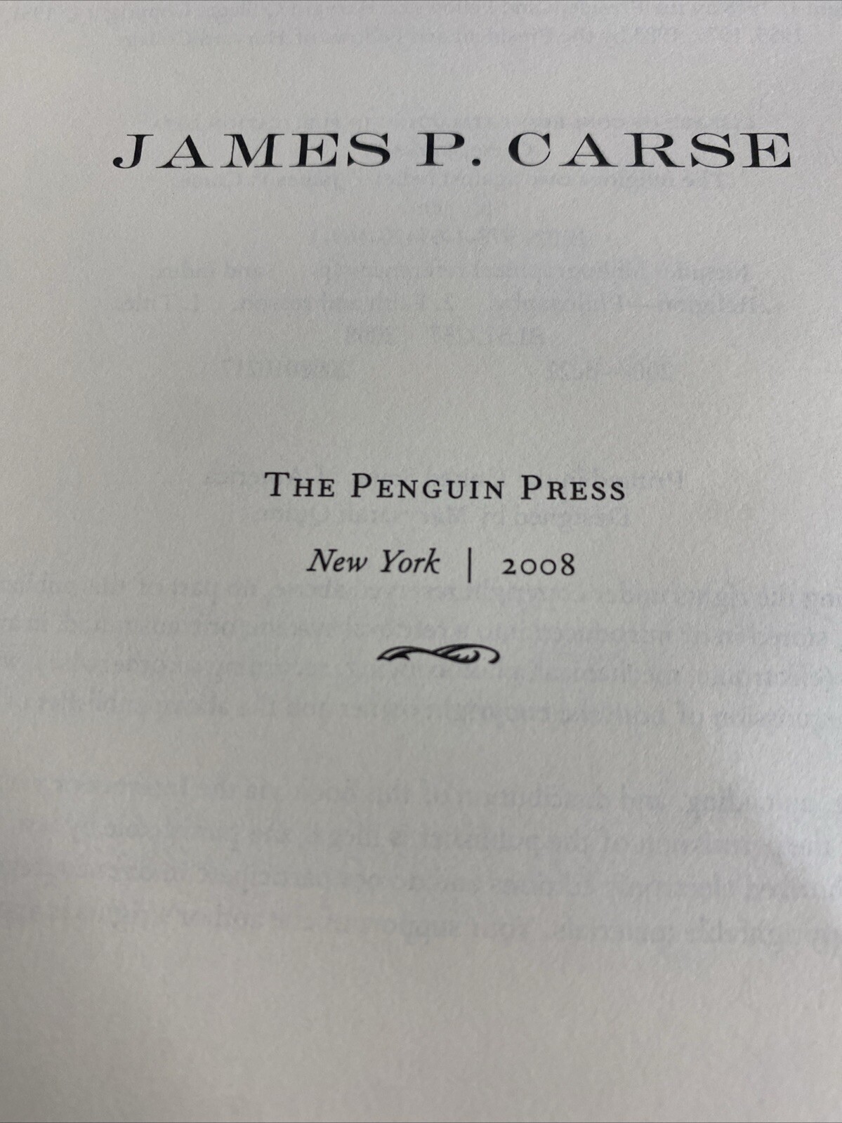 The Religious Case Against Belief by Carse. 2008. E22