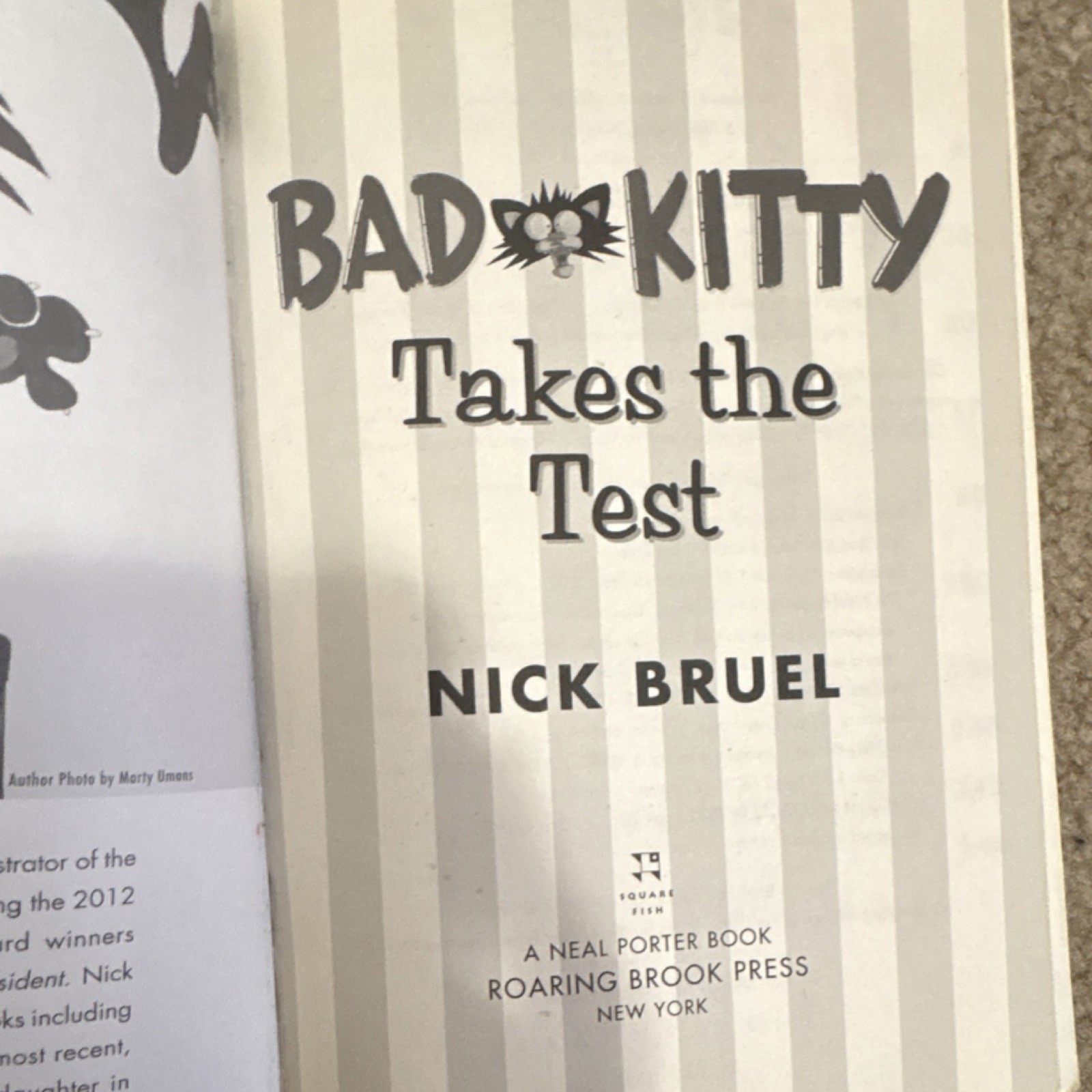Bad Kitty Takes the Test by Nick Bruel Roaring Brook Press 2017 Special Edition