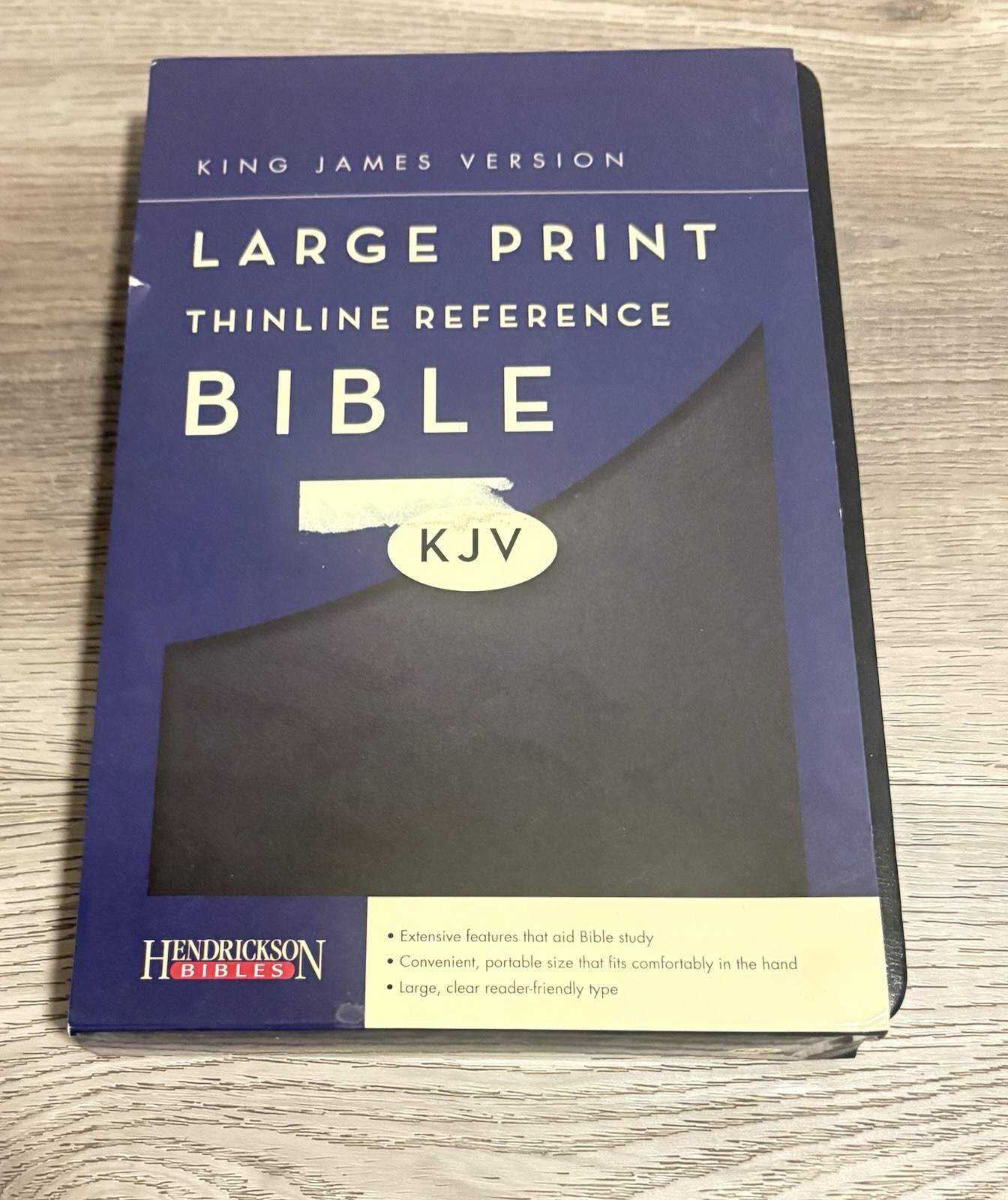 Hendrickson 2012 Thinline Reference Bible-KJV-Large Print Black Flexisoft
