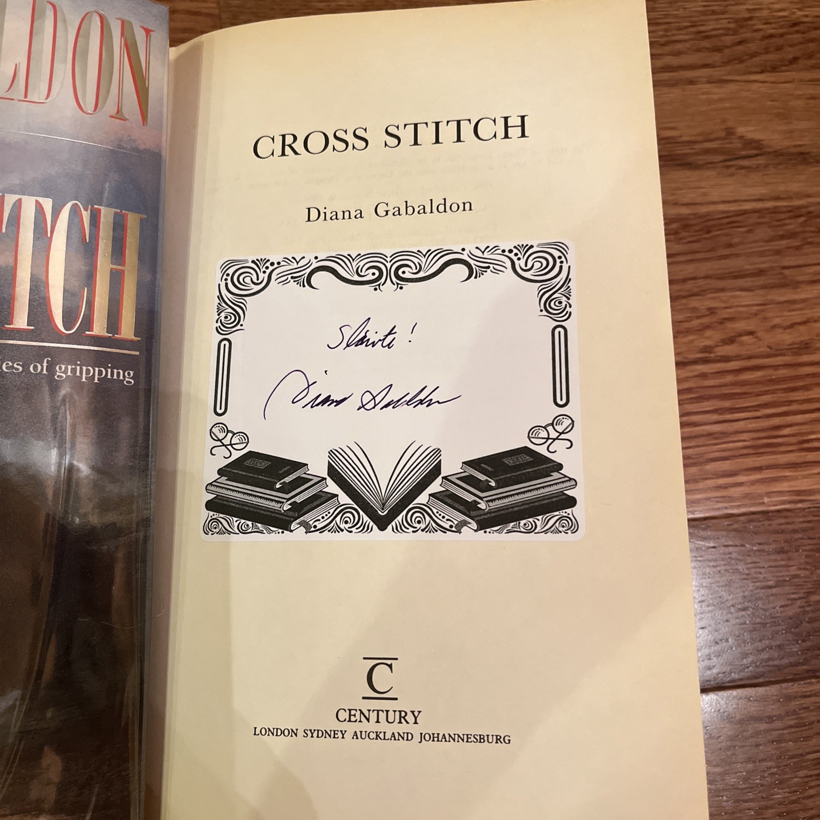 Diana Gabaldon Flat Signed Cross Stitch 1 of 2000 (Outlander Book One, 1991 UK)