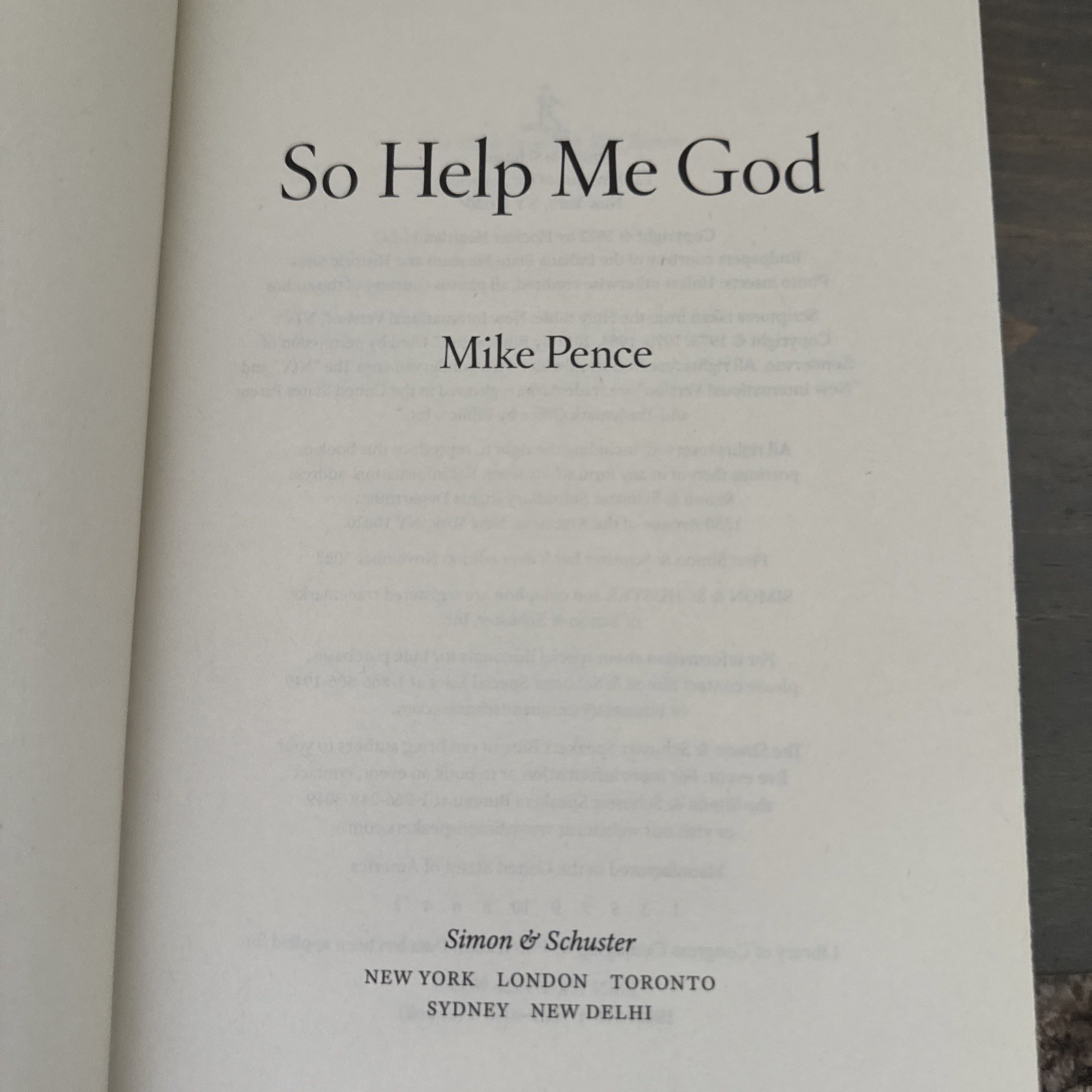 So Help Me God by Mike Pence (2022, Hardcover/DJ)