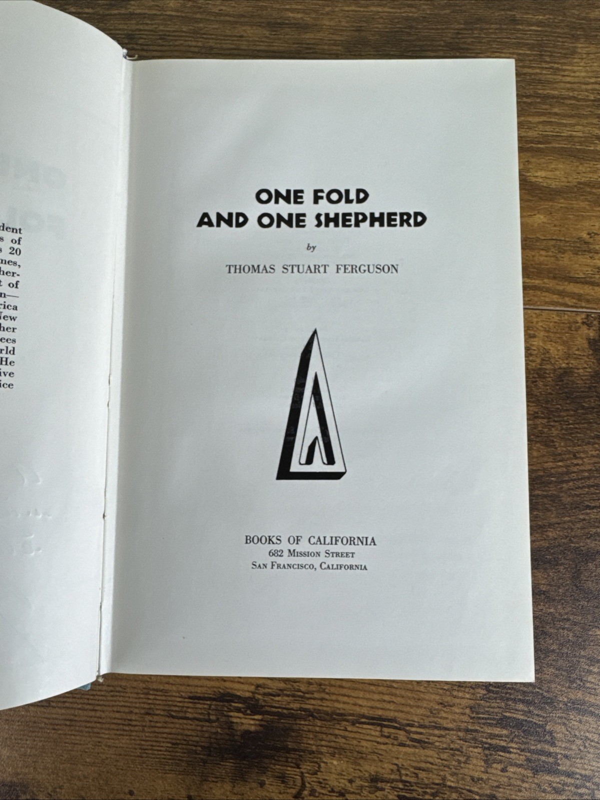 One Fold And One Shepherd Thomas Stuart Ferguson *SIGNED* LDS America Archeology