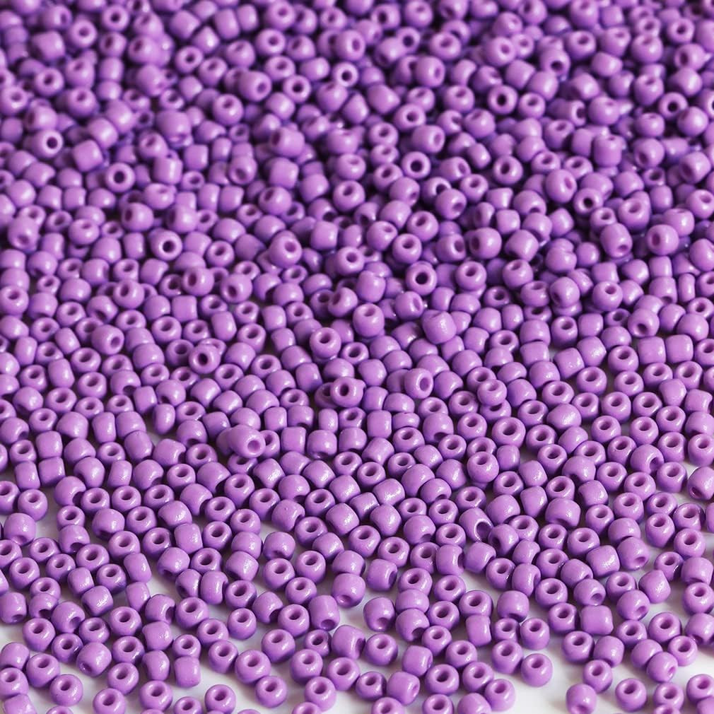 Purple Color 3mm Seed Beads About 3600pcs/100Grams in Bag, 8/0 Glass Craft Beads