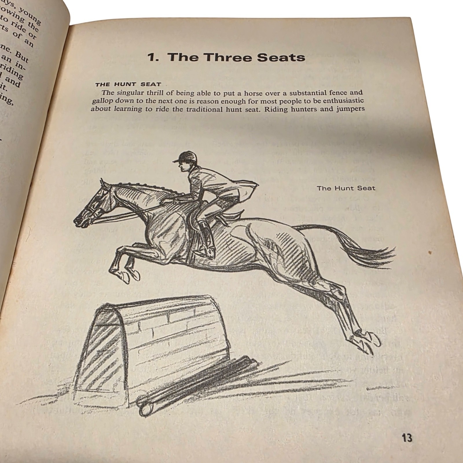 Vintage Horseback Riding Book by Jeanne Mellin 1970 HC Brown 9.25×7.25 Complete