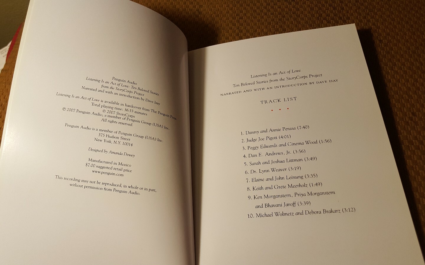 Listening Is an Act of Love : A Celebration of American Life from the StoryCorp…