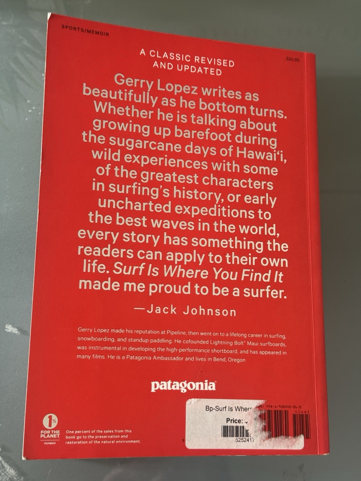 Surf Is Where You Find It Gerry Lopez Patagonia Hardcover Revised Ed 2015