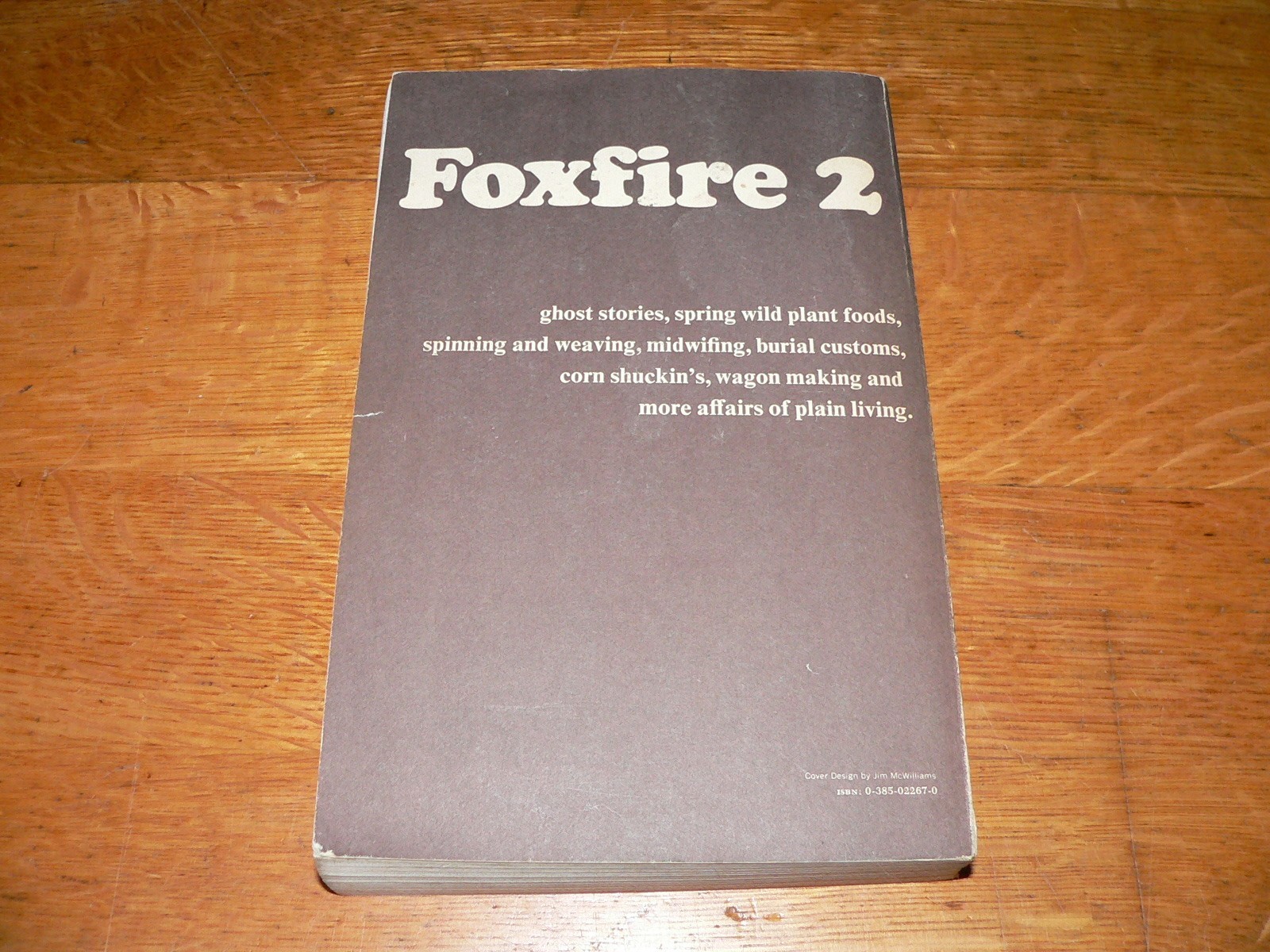 Vintage 1973 “Foxfire 2” Plain Living Paperback Book edited by Eliot Wigginton