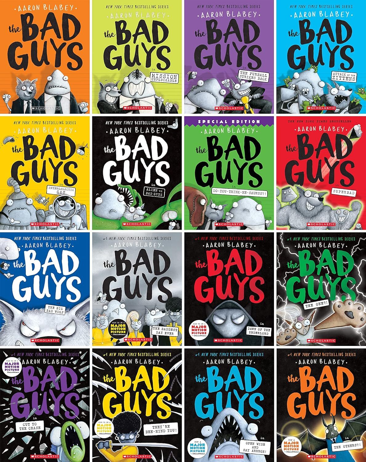 Bad Guys Book Series 1-16 Books Collection Set By Aaron Blabey NEW Paperbck 2023