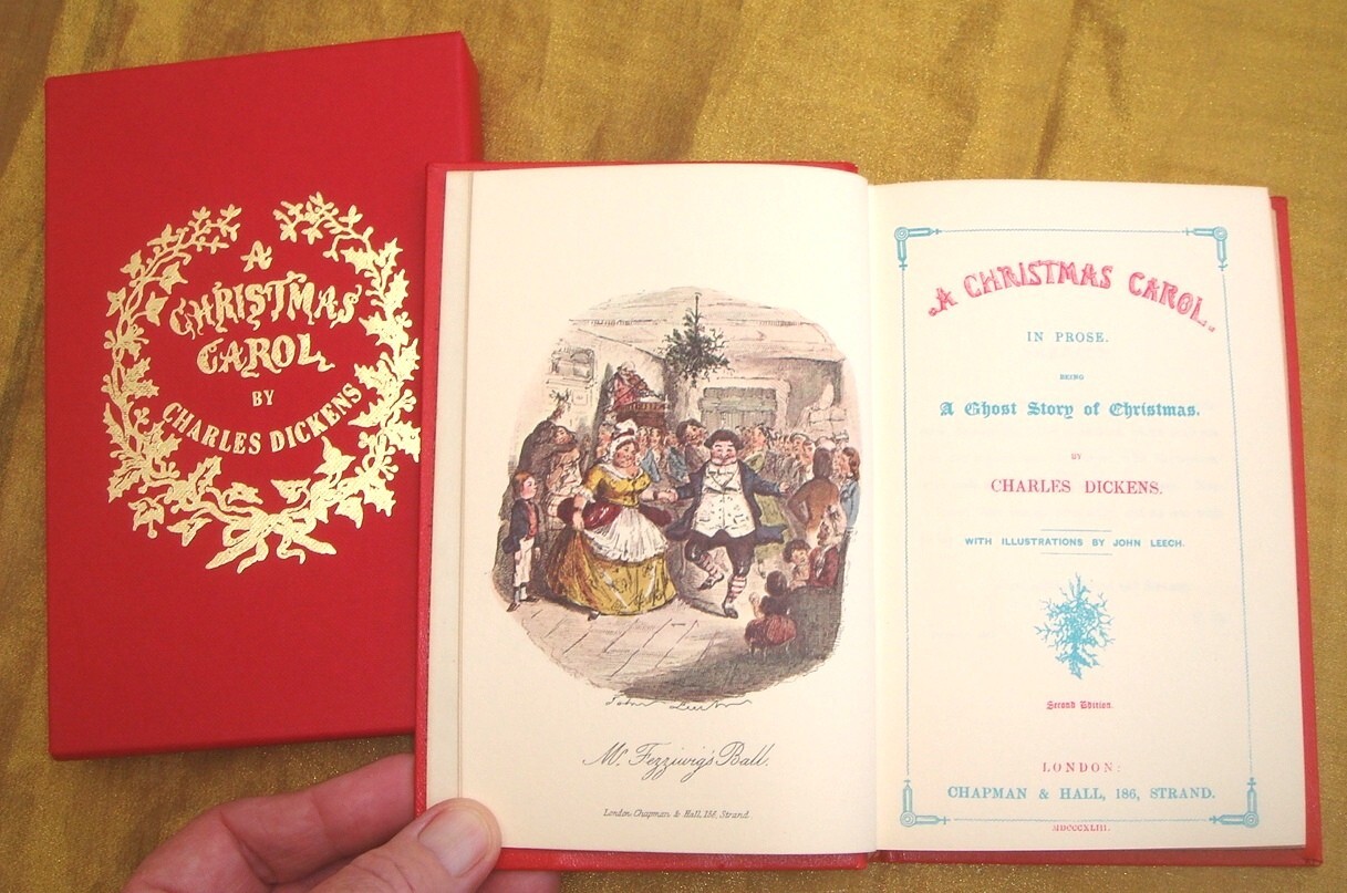 A CHRISTMAS CAROL Charles Dickens Fine Facsimile Edition & Slipcase – Gilt Edges