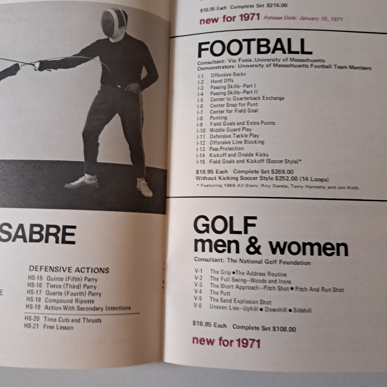 Athletic Institute Chicago 1971 Catalog Audio Visual Instructional Aids Sports