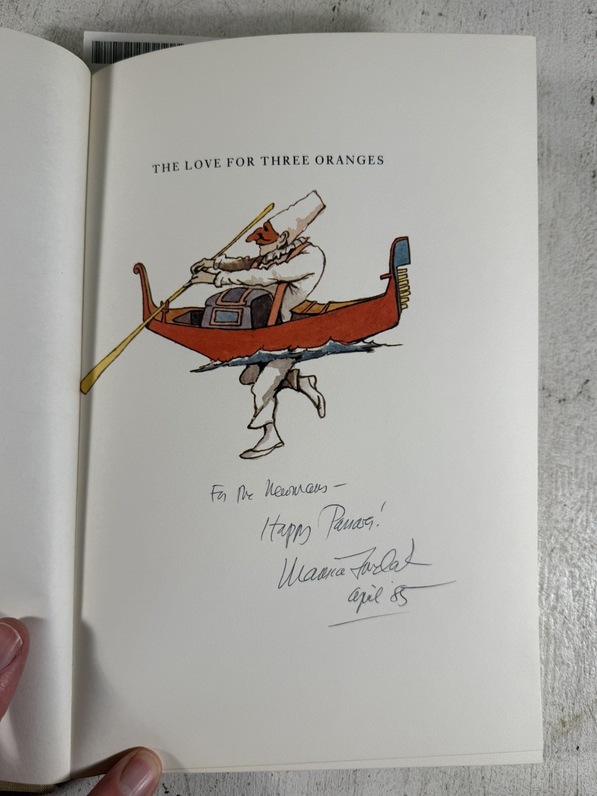 The Love for Three Oranges: The Glyndebourne Version Maurice Sendak SIGNED