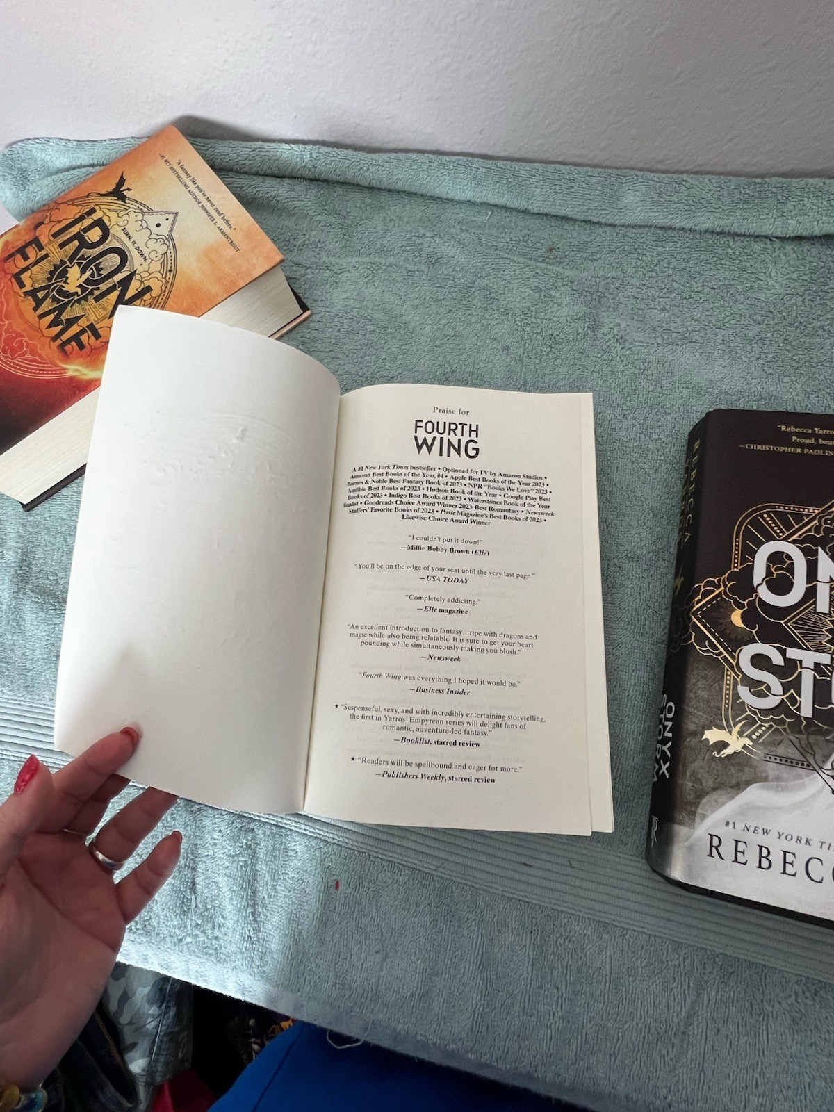 Empyrean Trilogy by Rebecca Yarros (2 Hardcover 1 Paper )2 Sprayed Edges Deluxe
