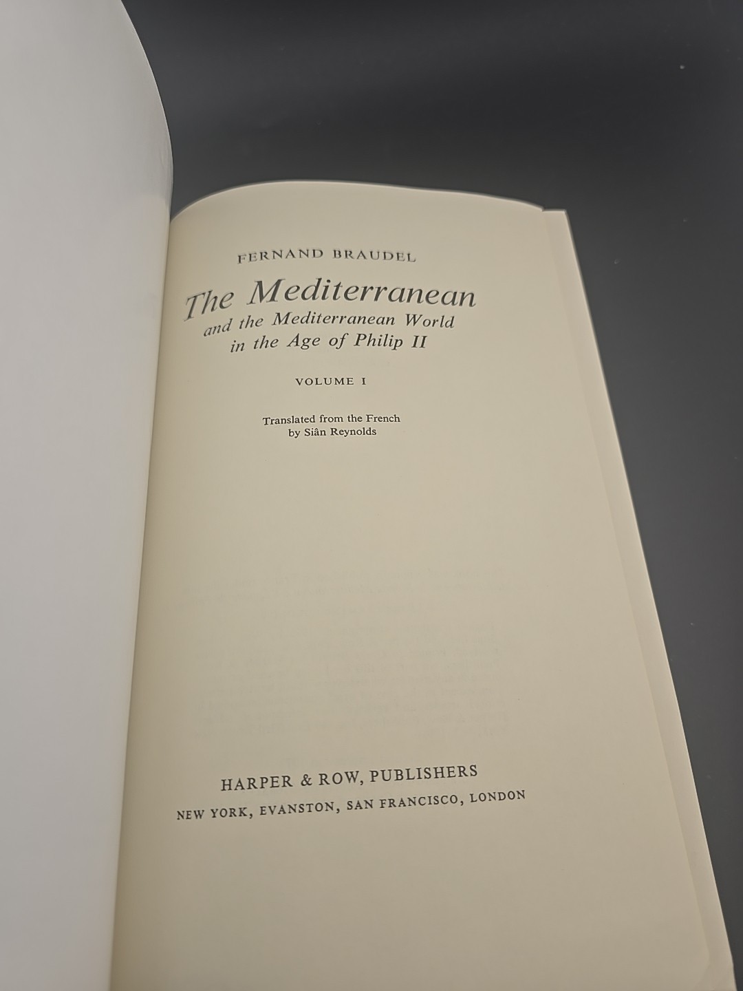 Braudel Mediterranean Age Philip II Vol 1 2 HC 1973 Set History VG