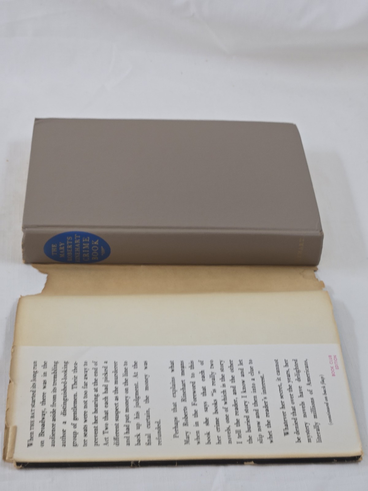The Mary Roberts Rinehart Crime Book 1957 New Edition Hardcover Dust Jacket