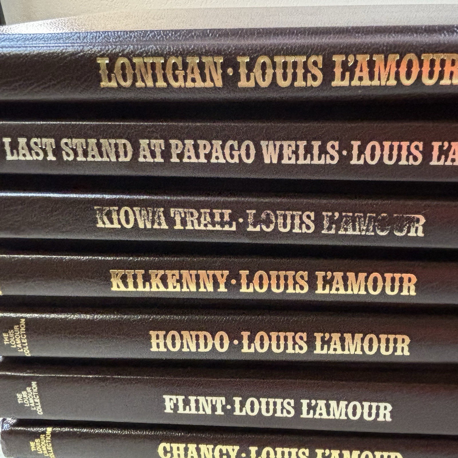 Louis L’Amour 15 Book Lot Leatherette Hardcover Gunfighter Western Collection