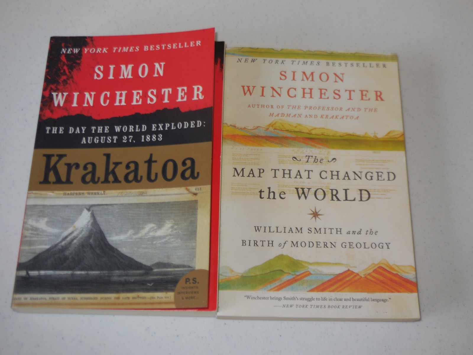 SIMON WINCHESTER 3 Hardcovers with Dust Jackets and 2 Trade Paperbacks