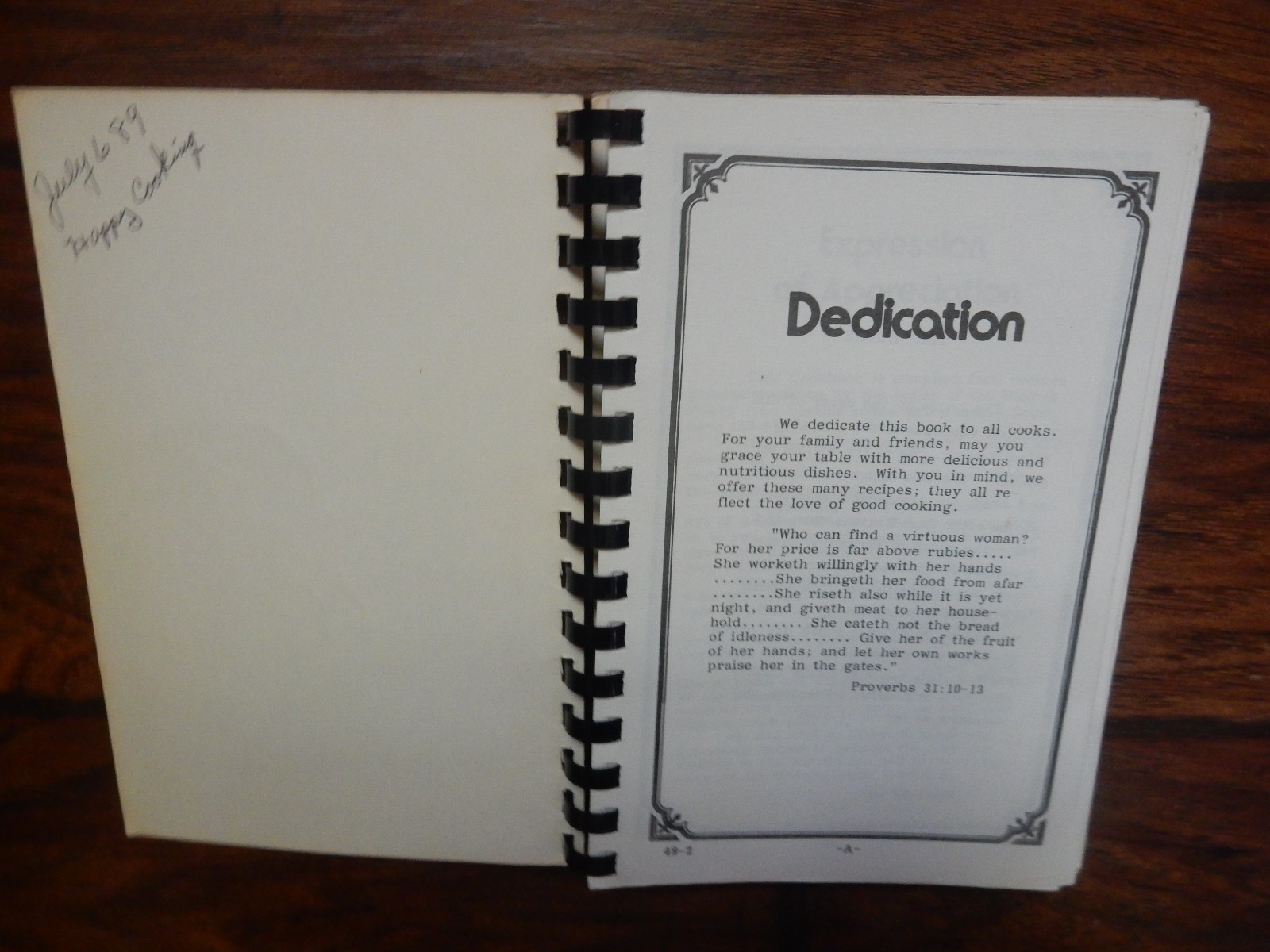 Cherished Recipes Cookbook Blalock Family Cookbook Rabun County, Georgia 1989