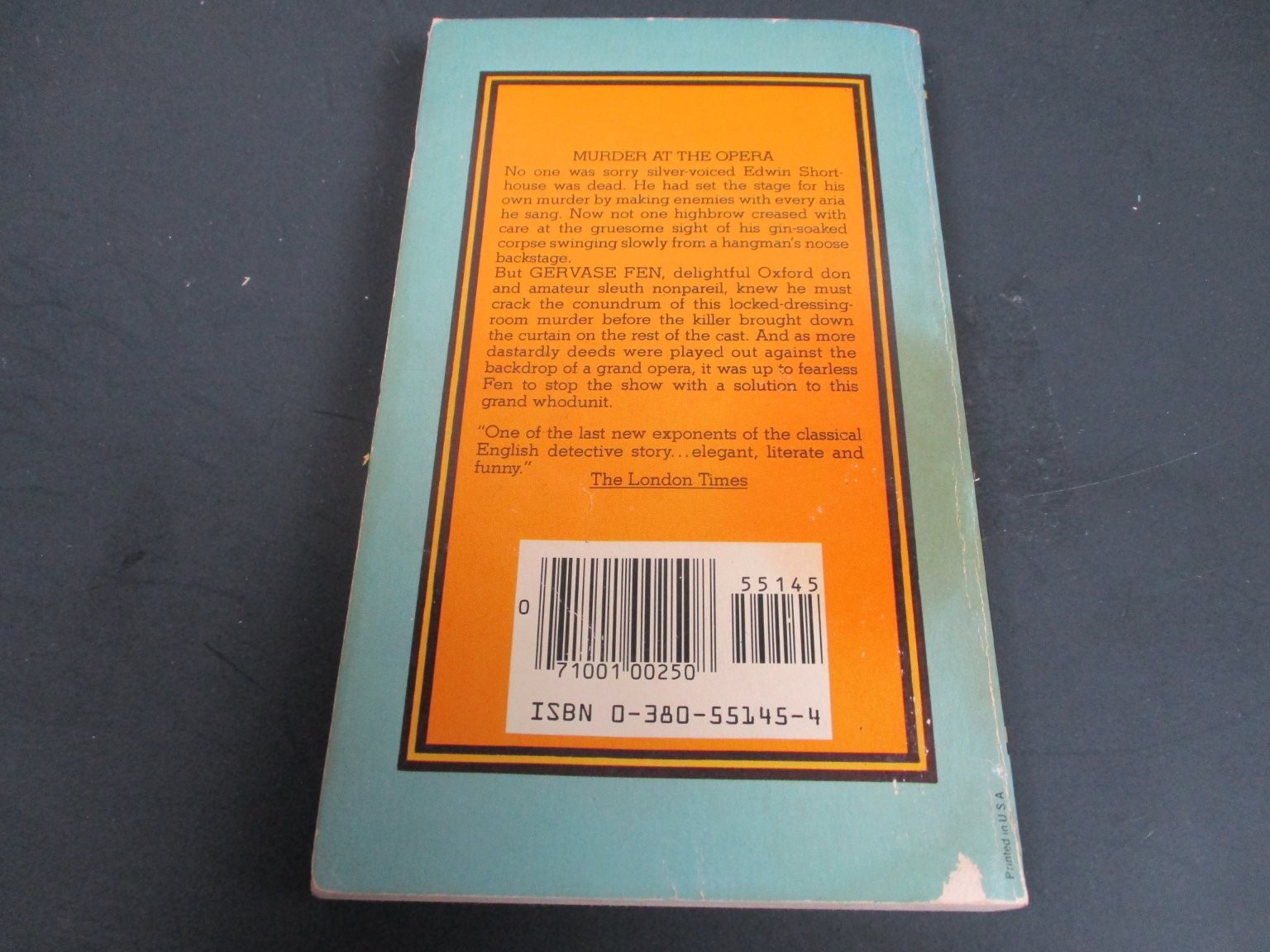 Swan Song Edmund Crispin 1981 First Avon Printing Mystery Detective Avon