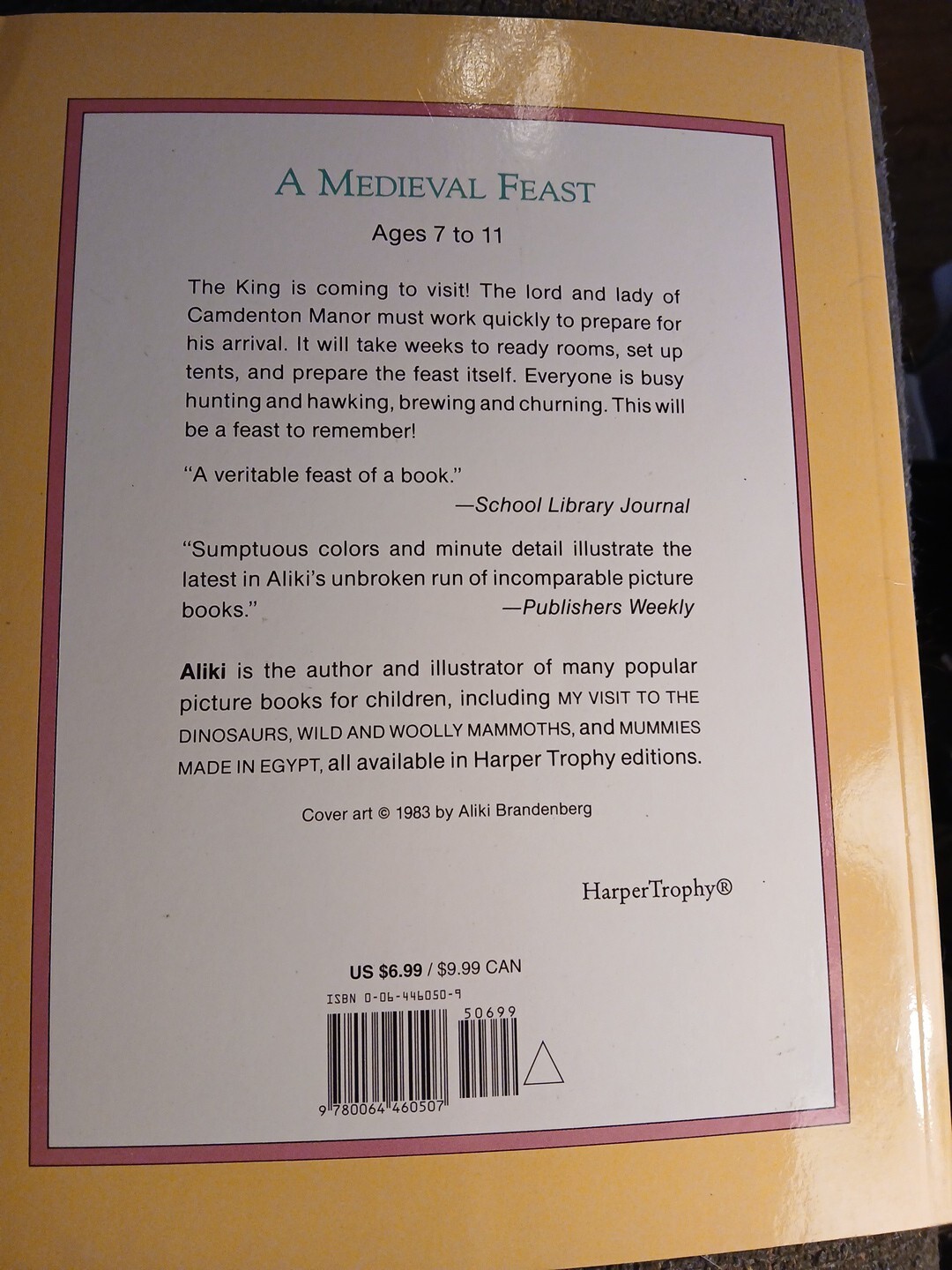 Holiday Books: Thanksgiving Ser.: A Medieval Feast by Aliki (1986, Trade Paperb…