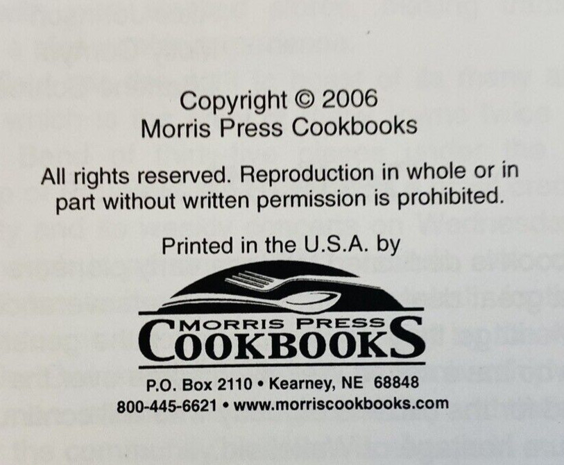 Recipes & Remembrances Q125 1881-2006 Wakefield Nebraska Morris Press Cookbooks