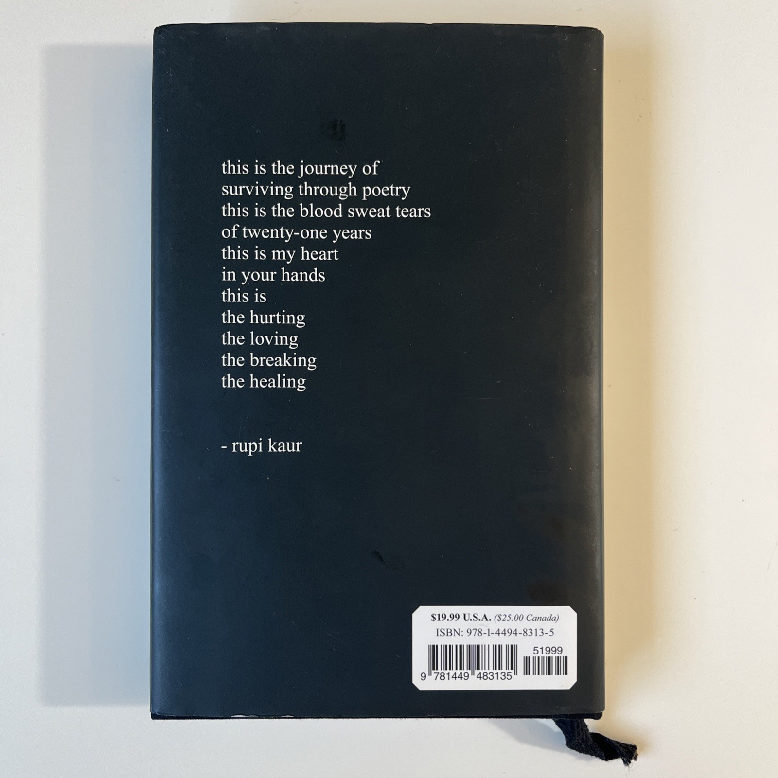 milk and honey by rupi kaur HC 2016 w/Dust Jacket Pre-owned Good Condition