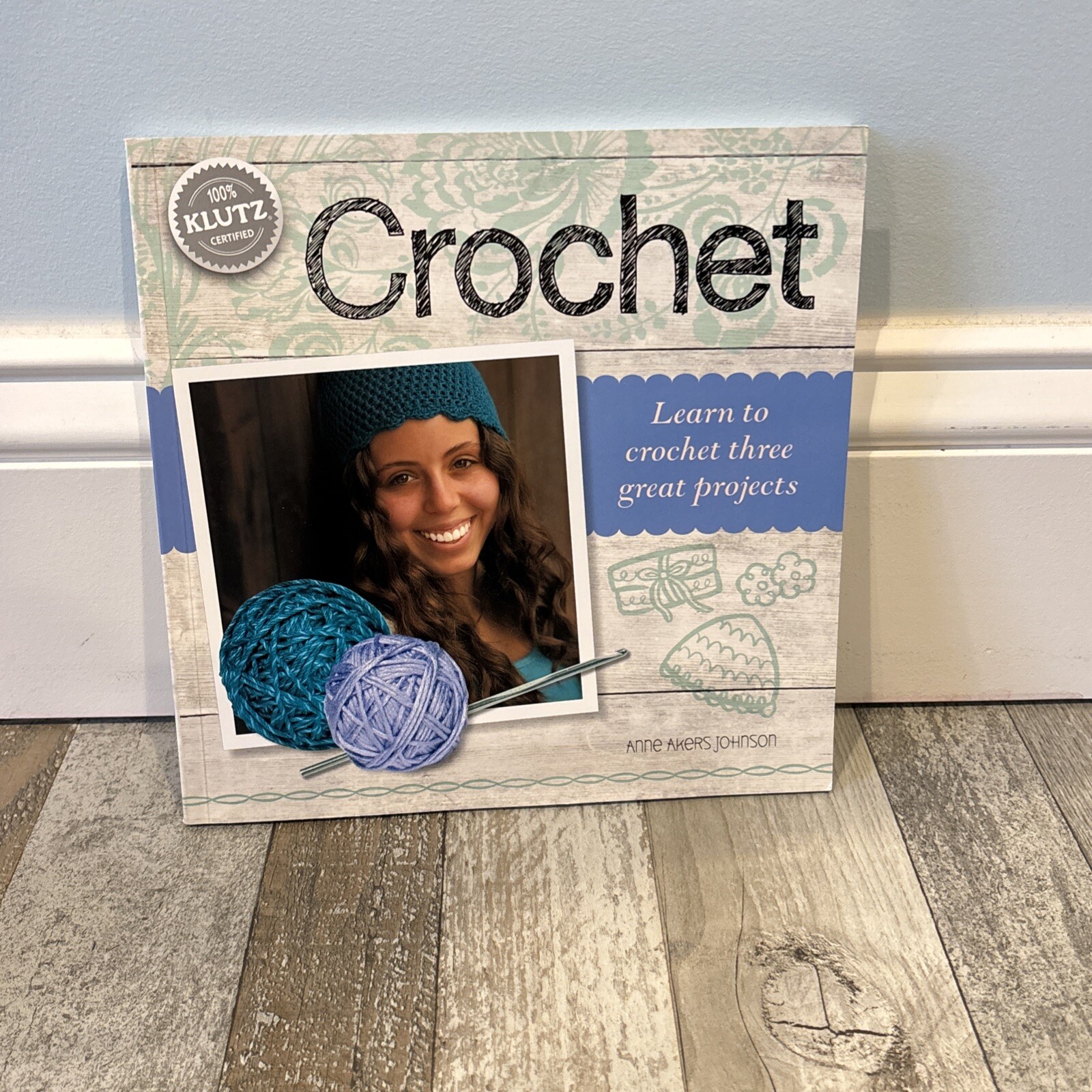LEARN TO CROCHET 2014 THREE GREAT PROJECTS ANNE AKERS JOHNSON BY KLUTZ BOOK RARE