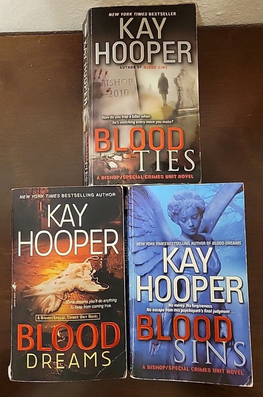Lott of 3 paper back books by Kay Hooper – Blook Ties, Blook Dreams & Blood Sins