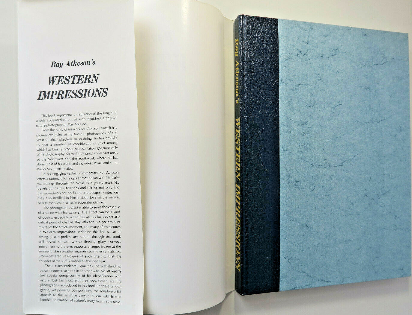 Ray ATKESON’S Western Impressions; SIGNED HC/DJ 1976 *Like New*