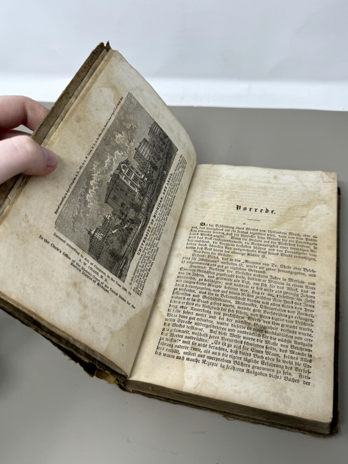 800 Practical German Recipes Antique Book, Bakers Gunsmiths Doctors + More 1800s