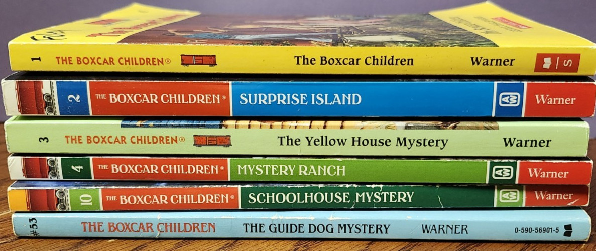 Lot of 6 Boxcar Children Books Gertrude Chandler Warner #1 #2 #3 #10 #53 Mystery