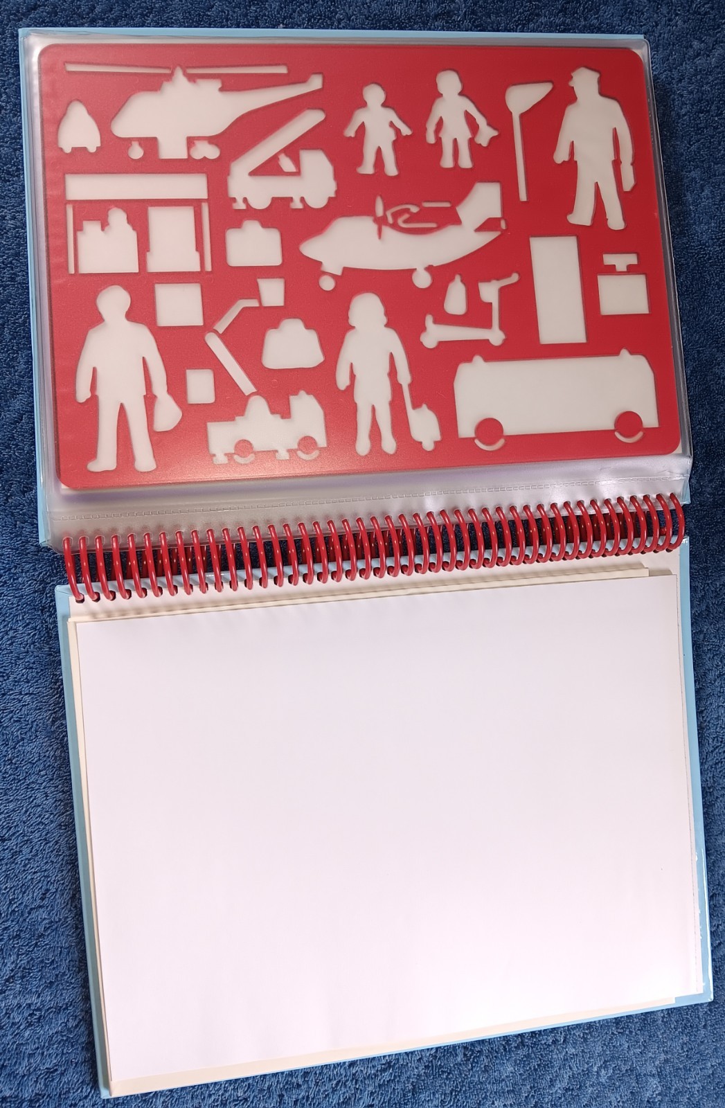 MY TRAVEL STENCIL KIT Book Kids Art Markers Paper Animals Transportation NOS New