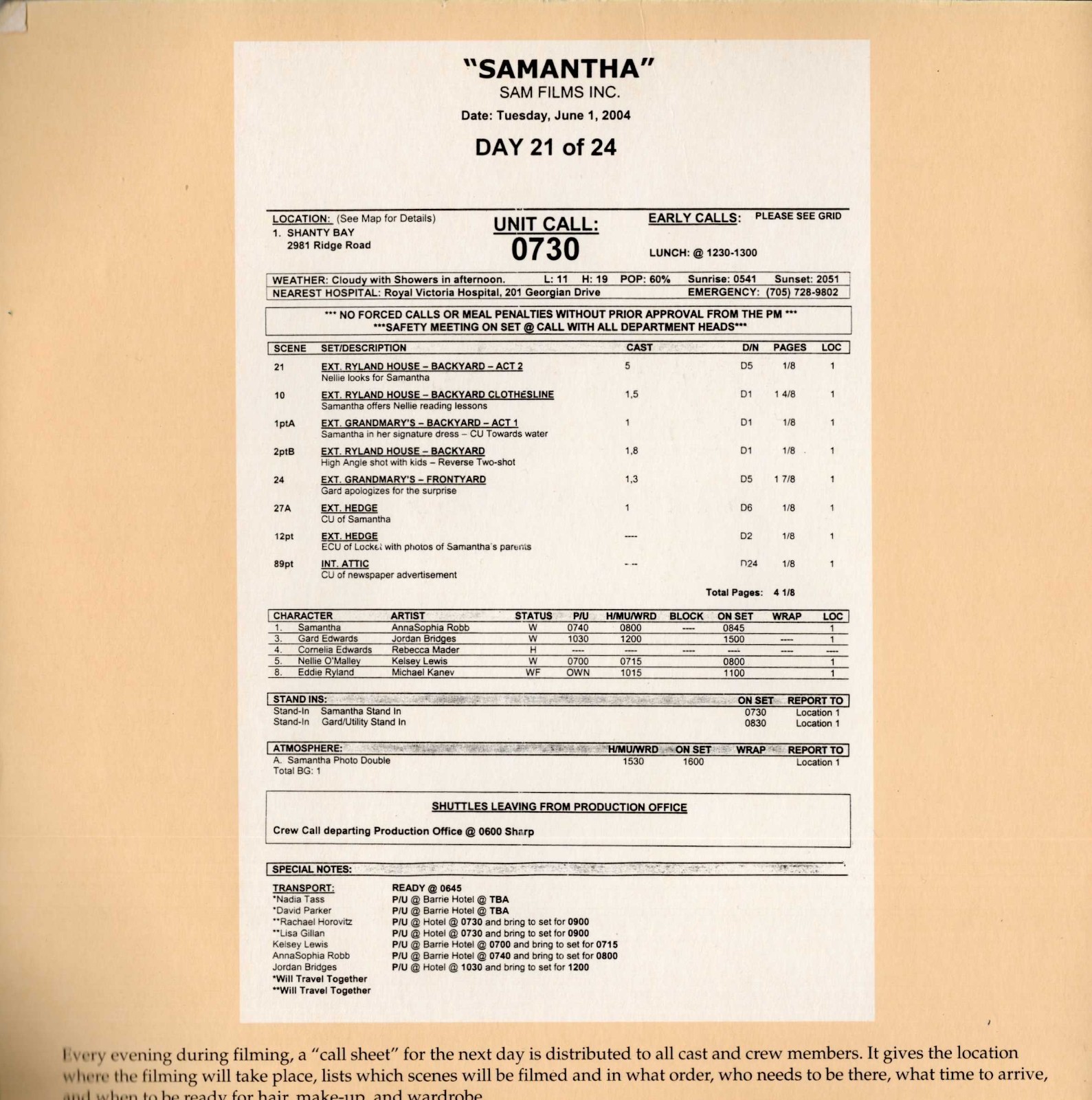 AMERICAN GIRLS, SAMANTHA’S MOVIE, FILM TRANSCRIPT, PHOTOS, TRADE PB, 2004