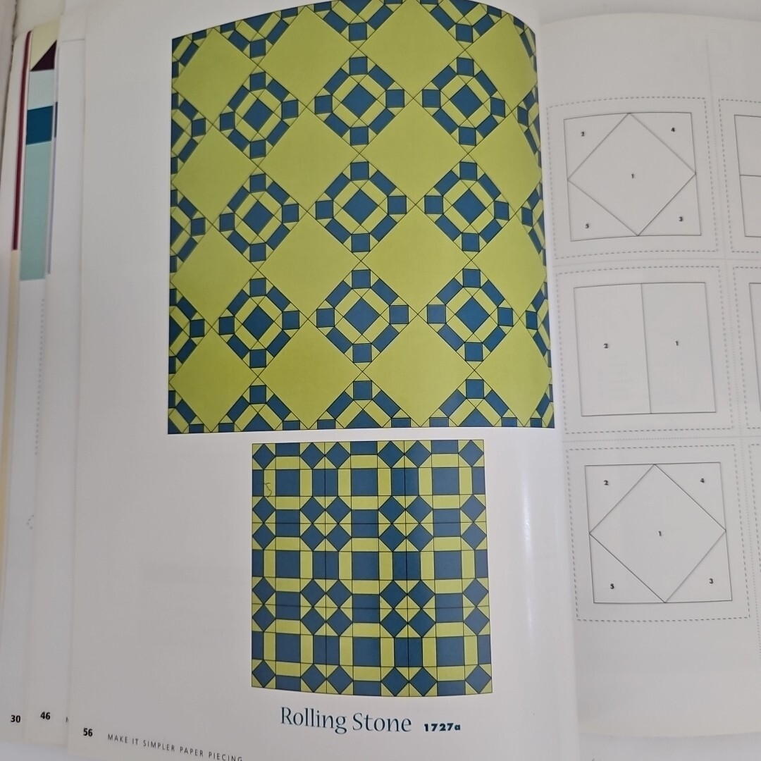 Quiltiing Make It Simpler Paper Piecing Easy 1-2-3 Pinless Fold & Sew Technique
