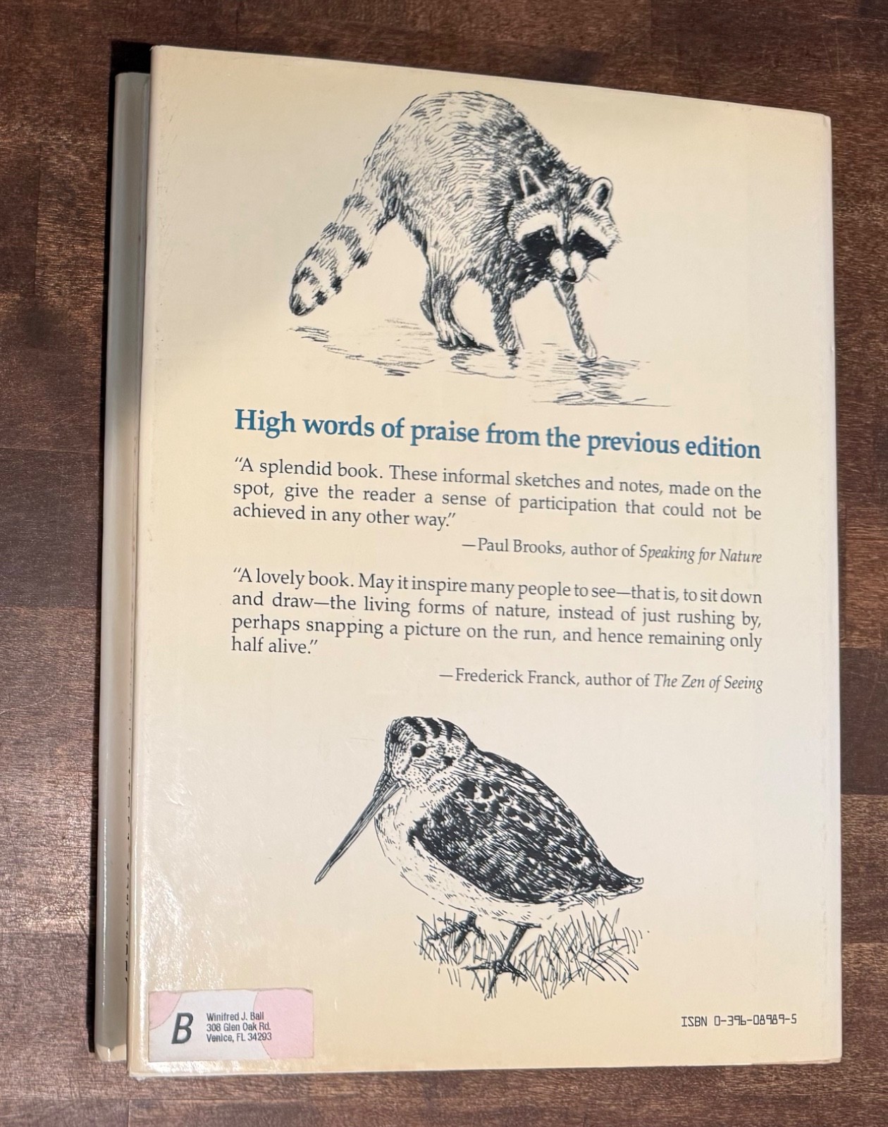 A Naturalist’s Sketchbook: Pages from the Seasons of a Year HC W/DJ