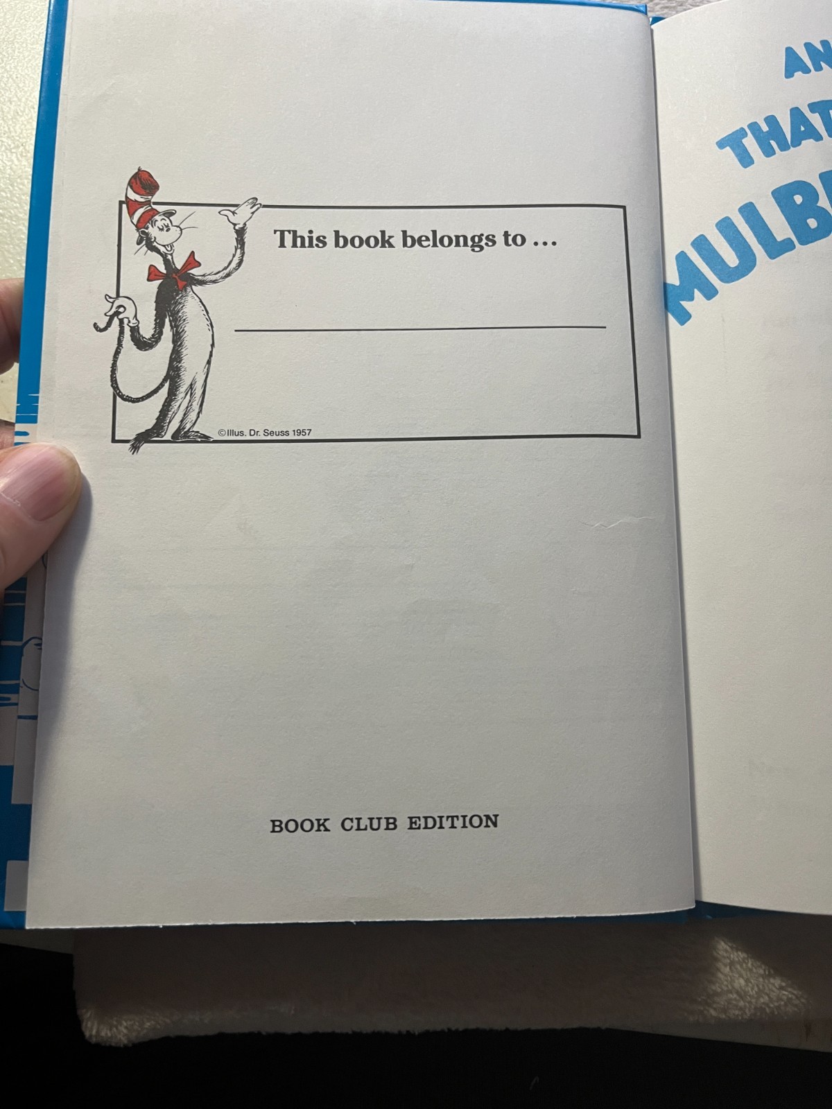 Dr Suess And To Think That I Saw It On Mulberry Street banned Book Club Edition