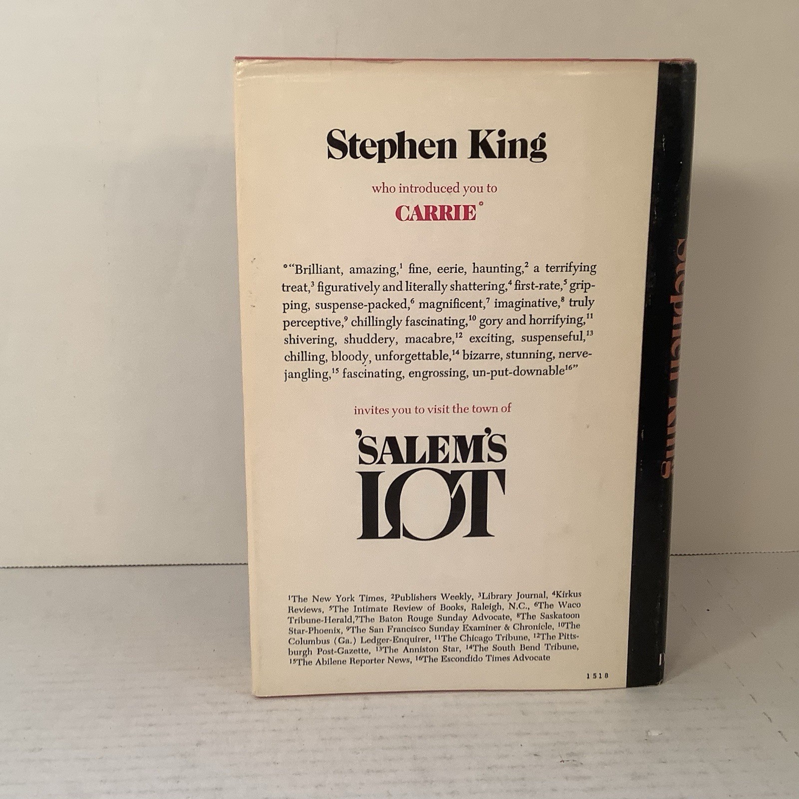 Salem’s Lot Stephen King HCDJ 1975 BCE Book Club Edition Doubleday