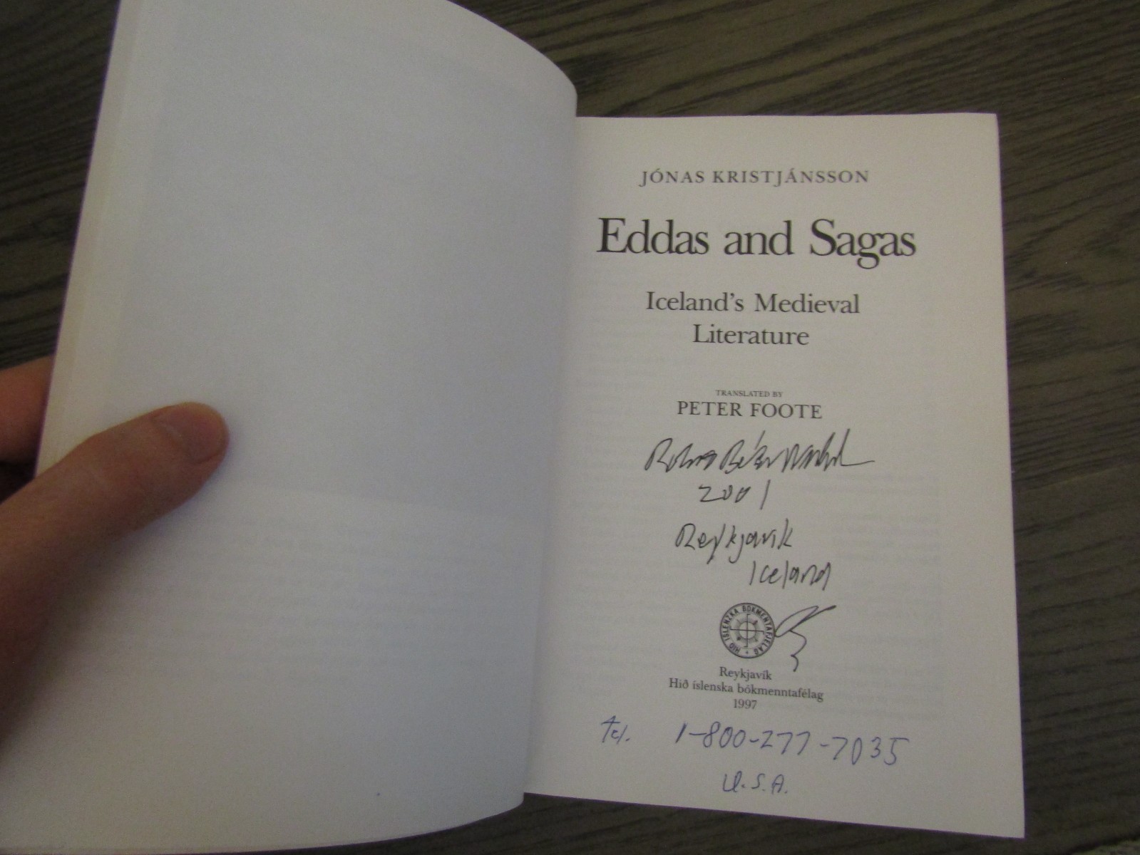 Eddas And Sagas by Jonas Kristjansson, Third Ed., RARE Icelandic Medieval Lit