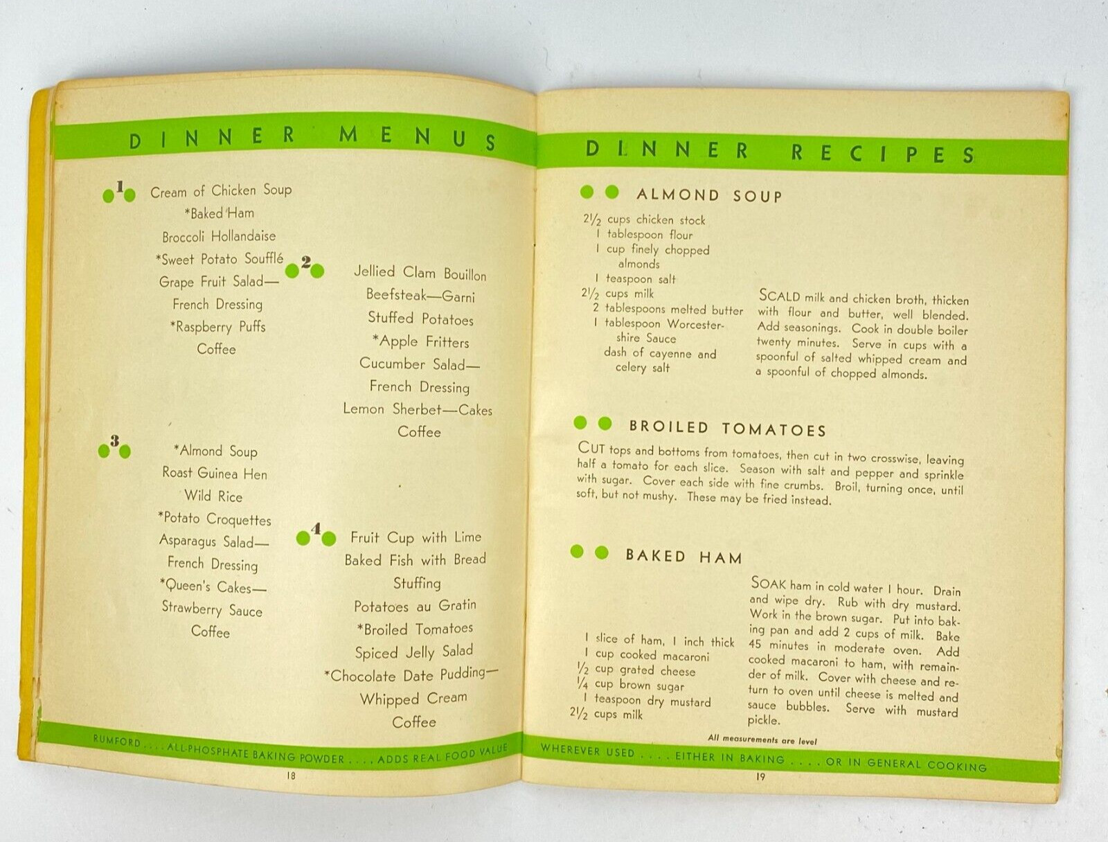 1931 Cookbook Ann Batchelder’s Attractive Meals Planned Complete Vintage
