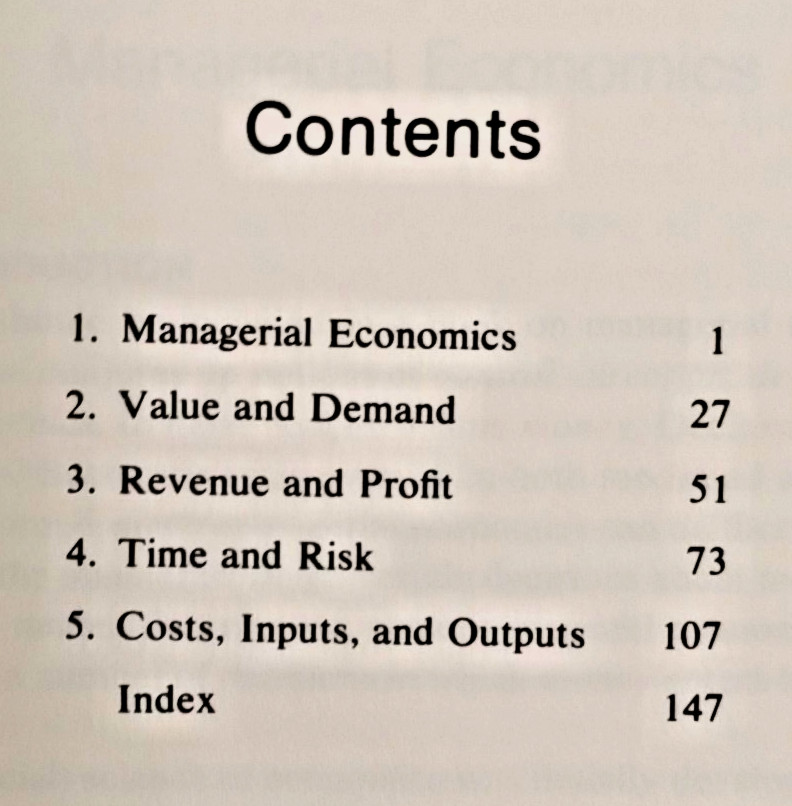 Introduction To Managerial Economics By William Sharpe HC 1973