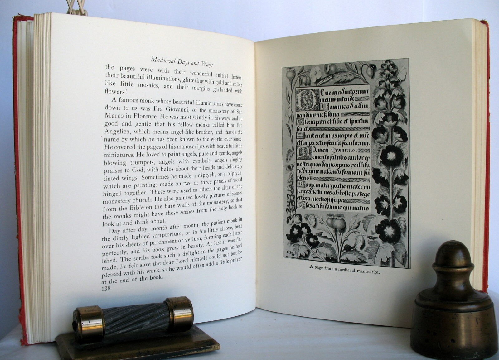 1937 MEDIEVAL DAYS AND WAYS by Gertrude Hartman ~ 332 Pages ~ 8.5″ x 6.75″