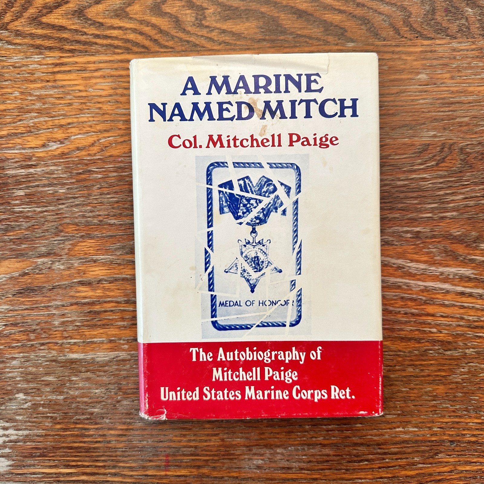 A Marine Named Mitch by Col Mitchell Paige 1975 1st Ed Hardcover GOOD+