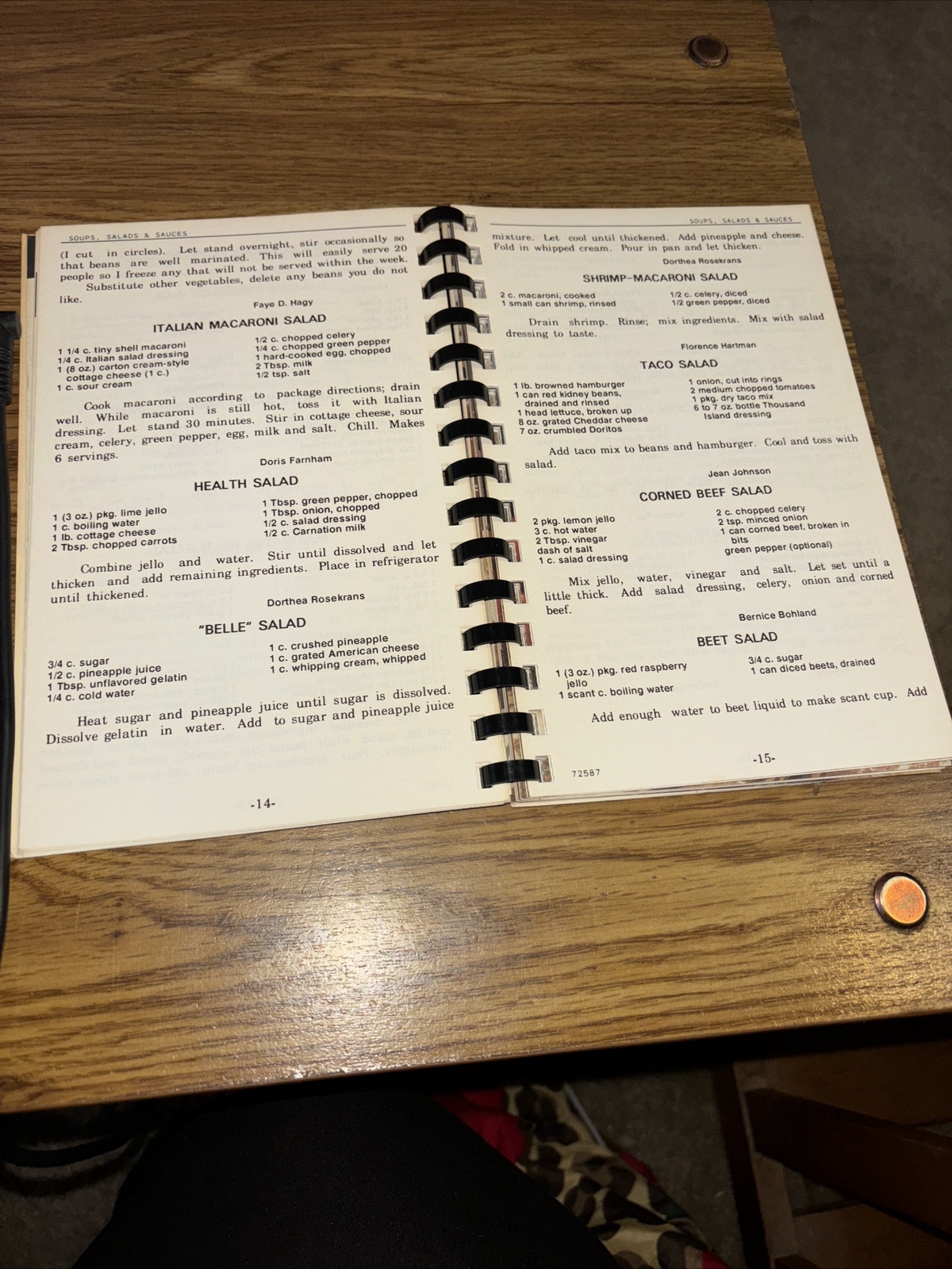 Cherished Recipes Cookbook, 1988 Gunnisonville Church , Lansing MI