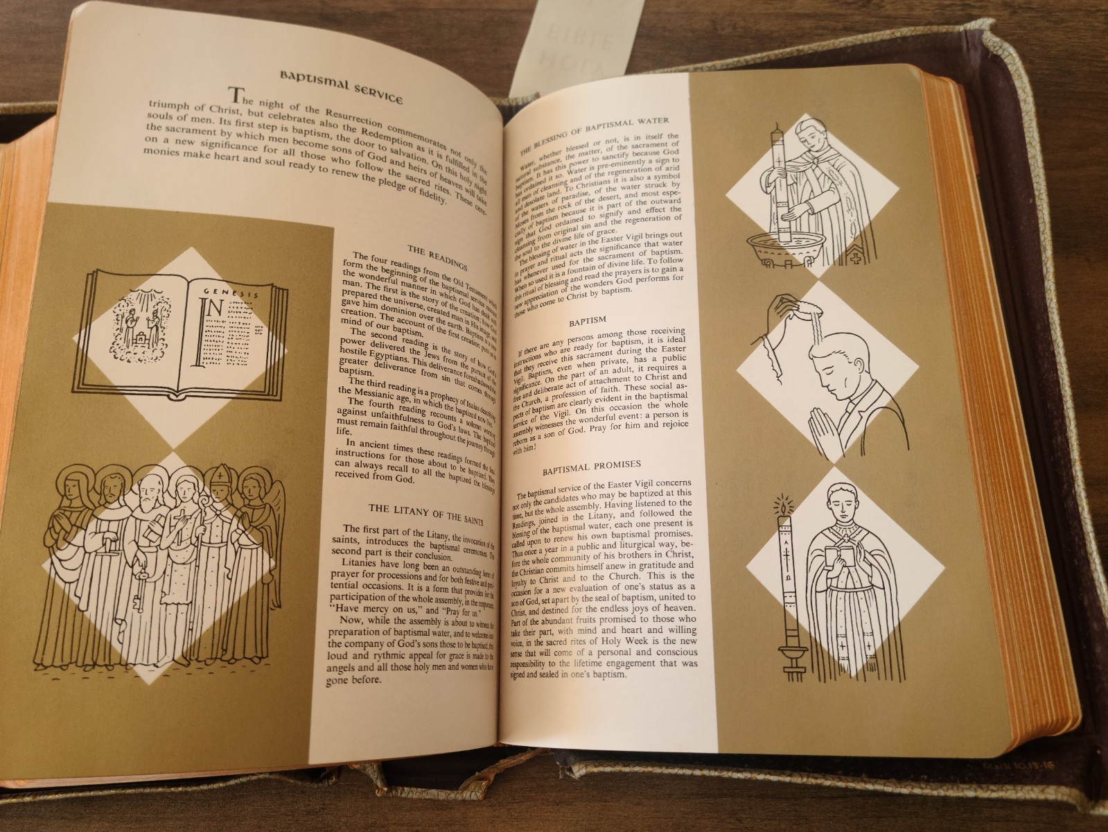 Vintage The Holy Family Catholic Bible, Oversized, 1958, Illustrated